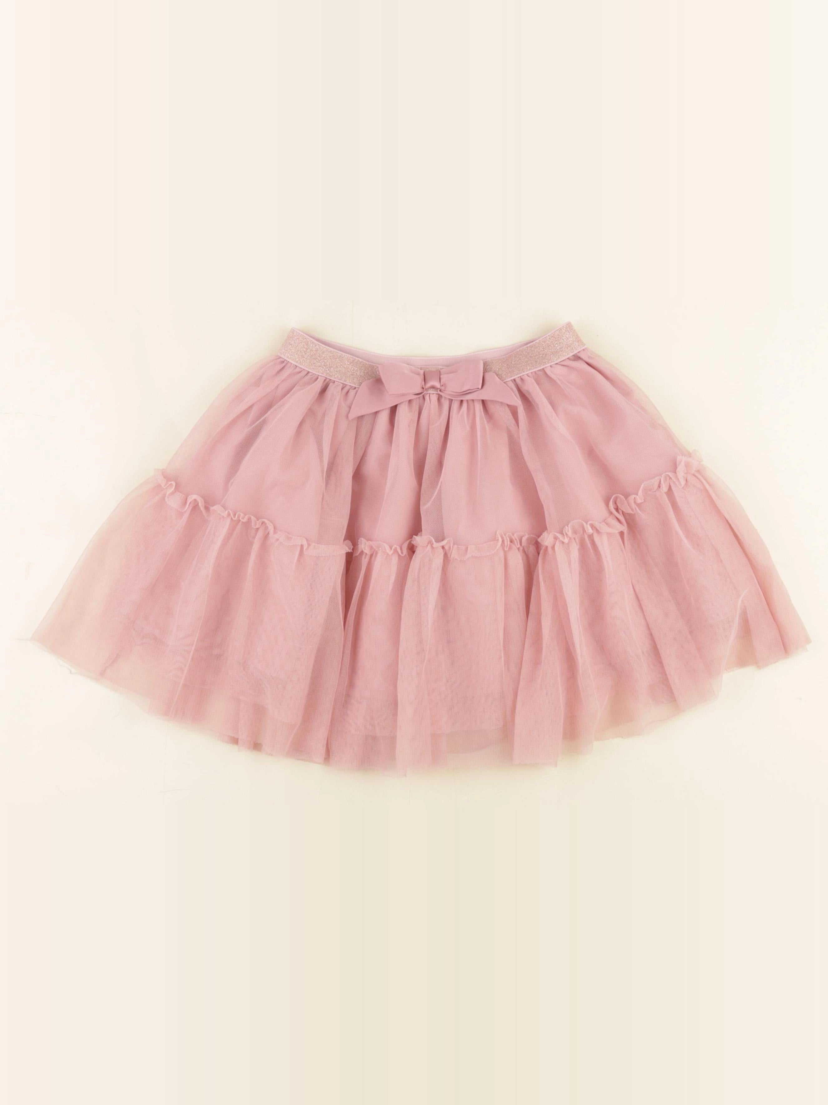 H&M - jupe rose, or - 5/6 ans