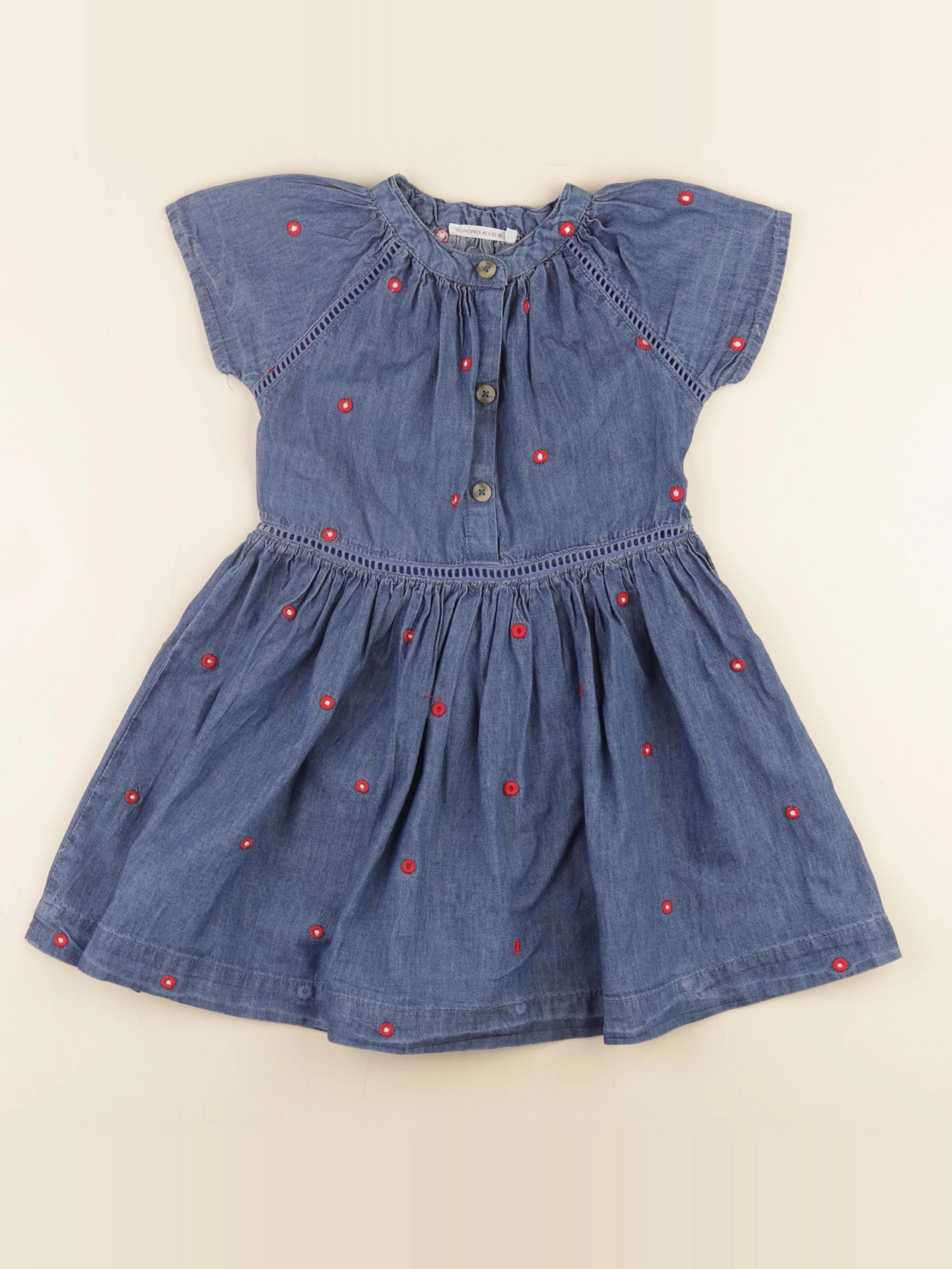Monoprix - robe bleu - 5 ans