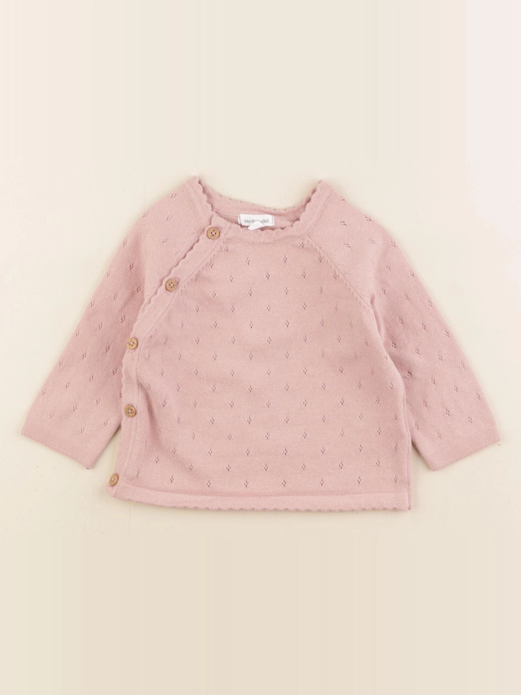 Vertbaudet - pull rose - 9 mois