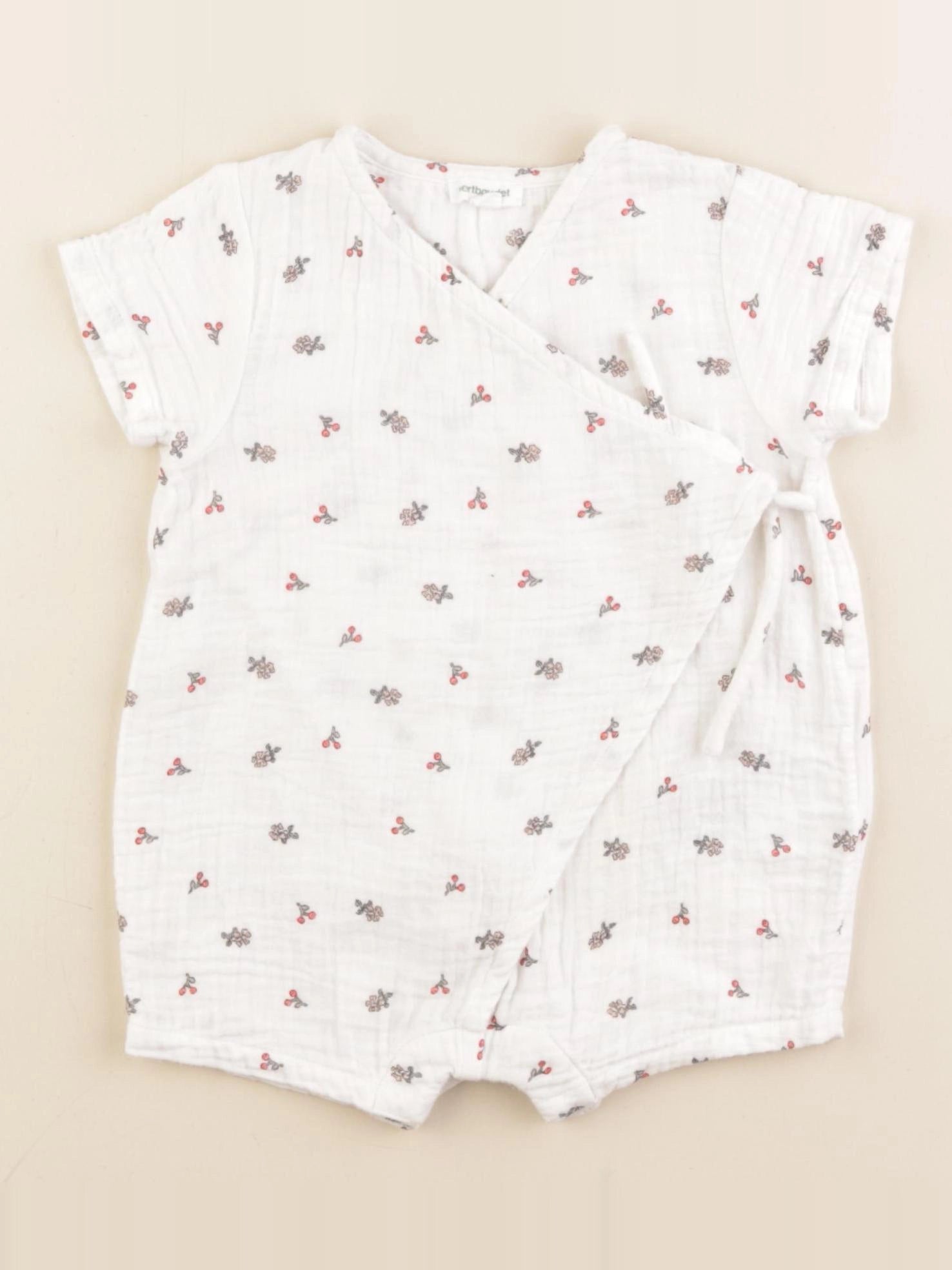 Vertbaudet - combinaison blanc - 9 mois