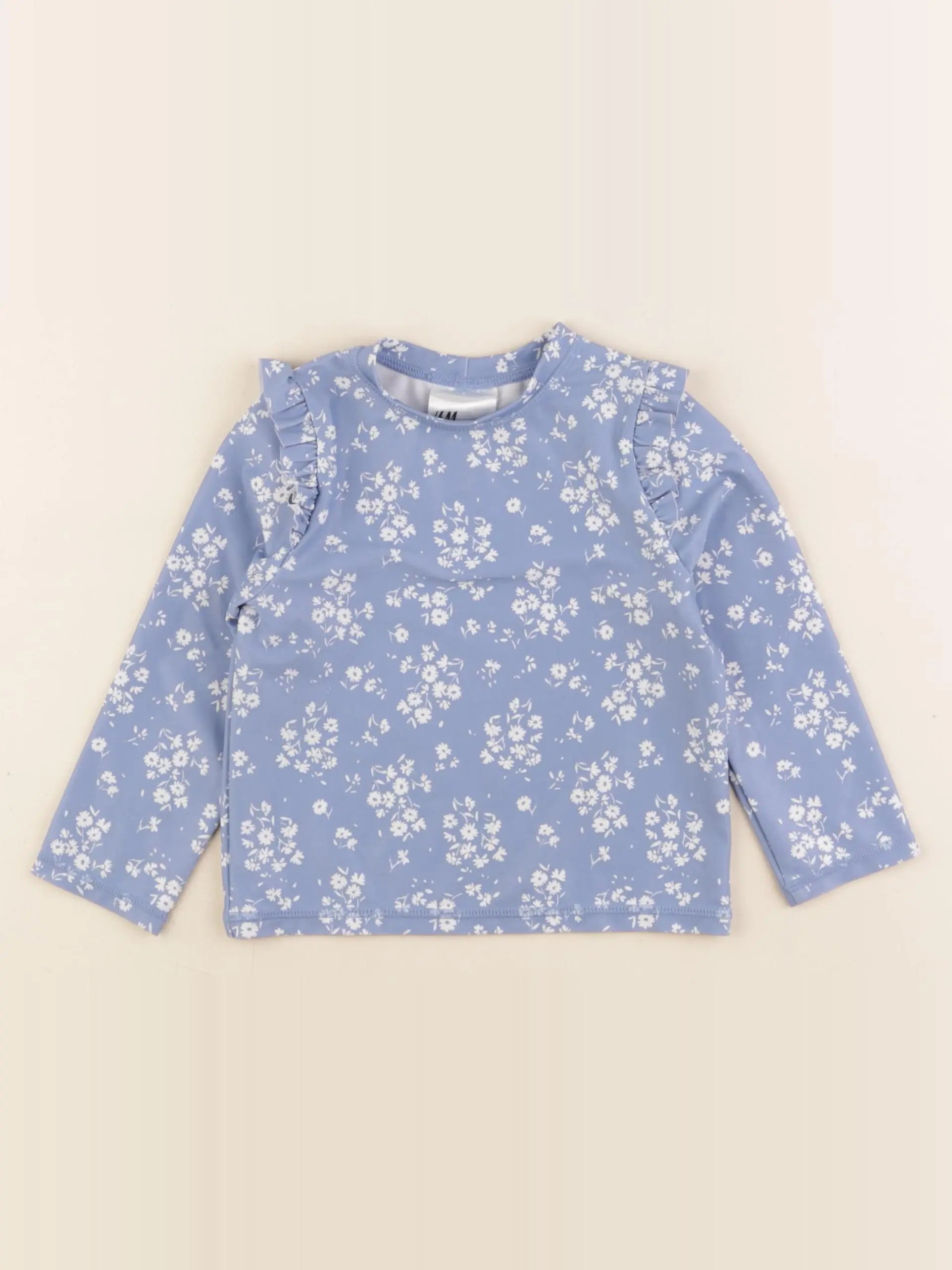 H&M - tee-shirt de bain bleu - 9/12 mois