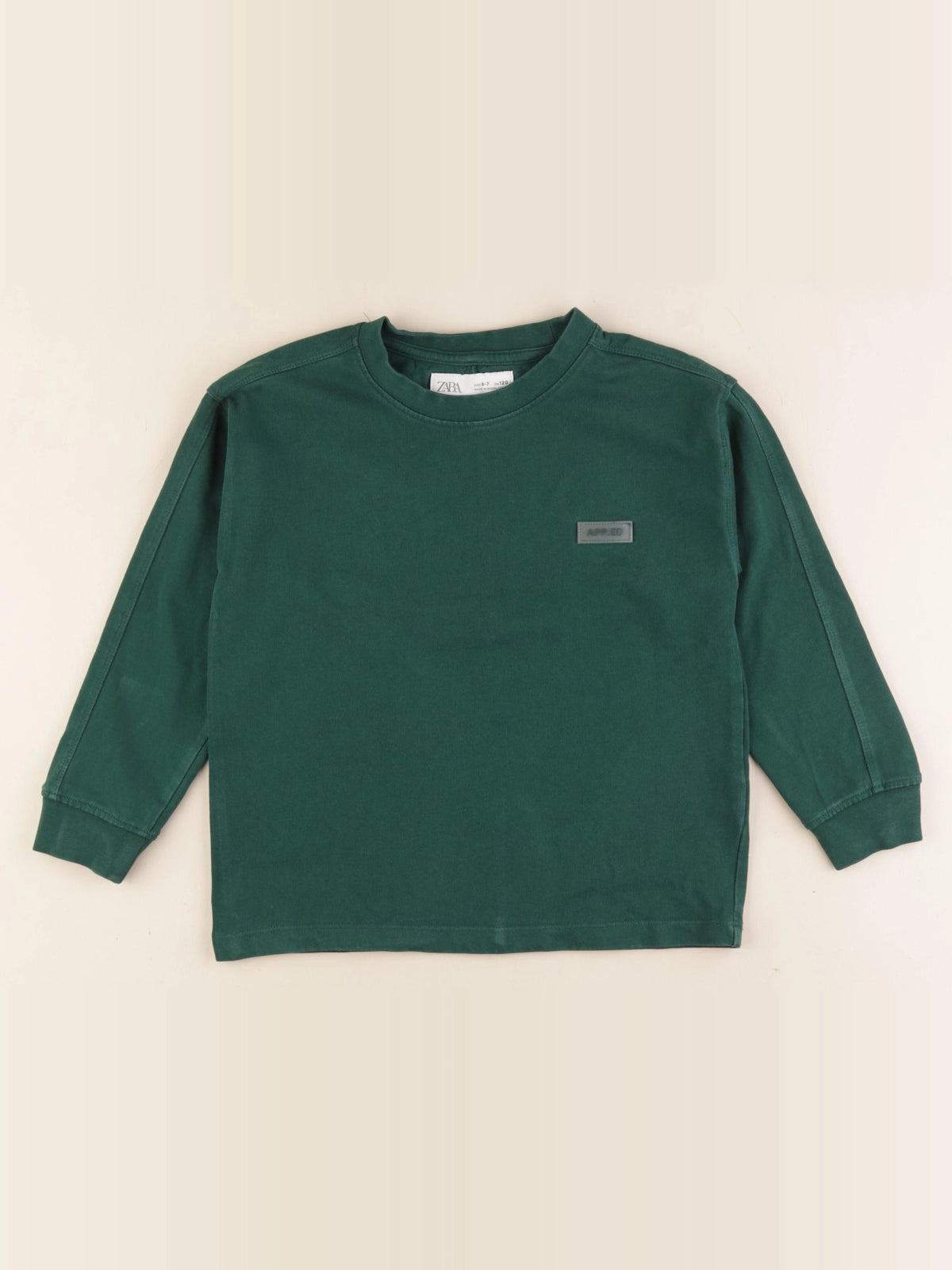 Zara - sweat vert - 6/7 ans
