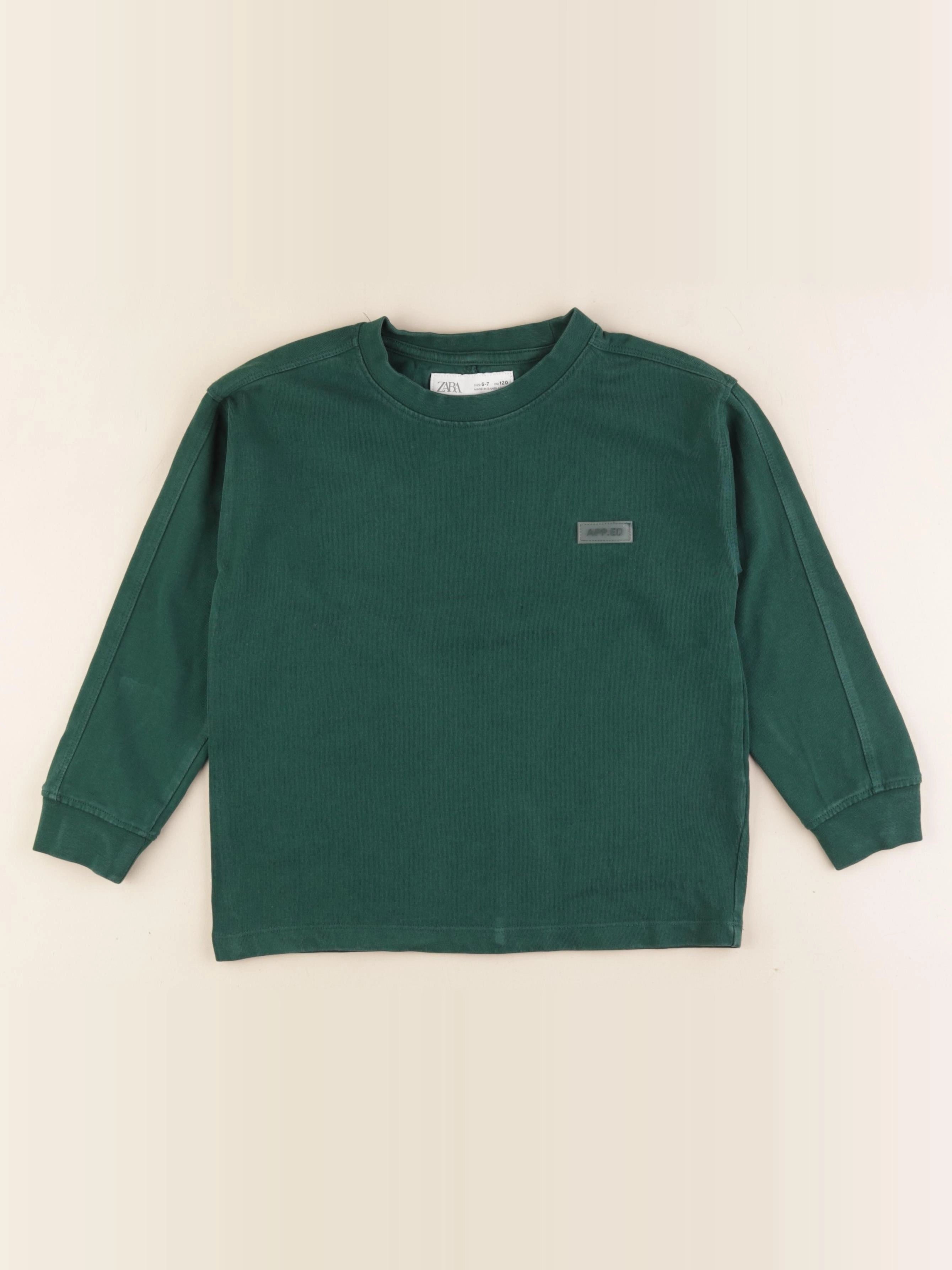 Zara - sweat vert - 6/7 ans