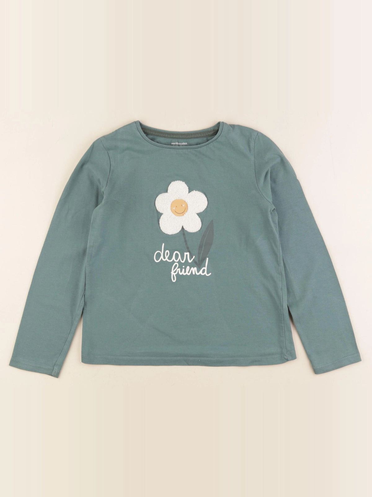 Vertbaudet - tee-shirt vert - 8 ans