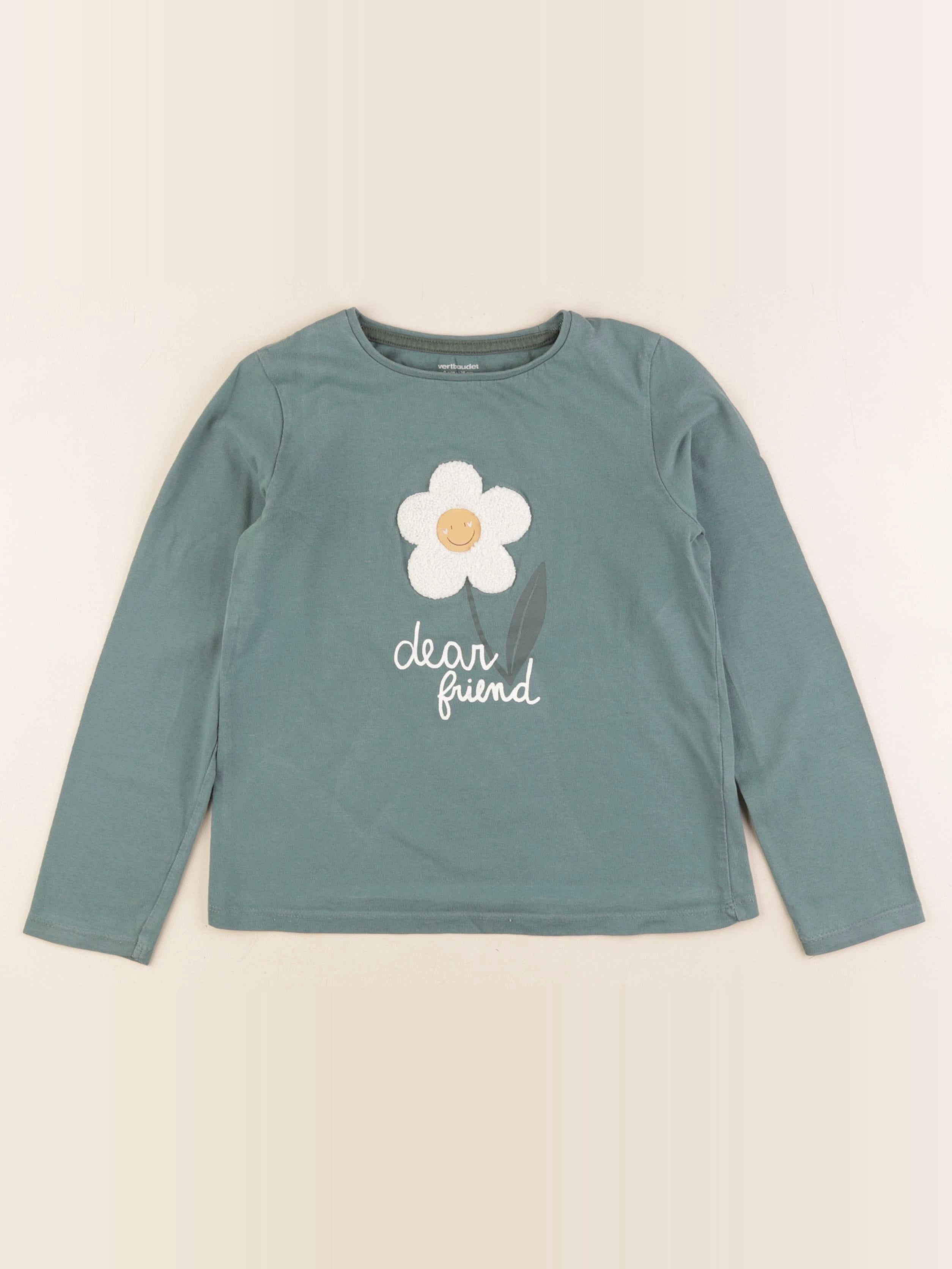 Vertbaudet - tee-shirt vert - 8 ans