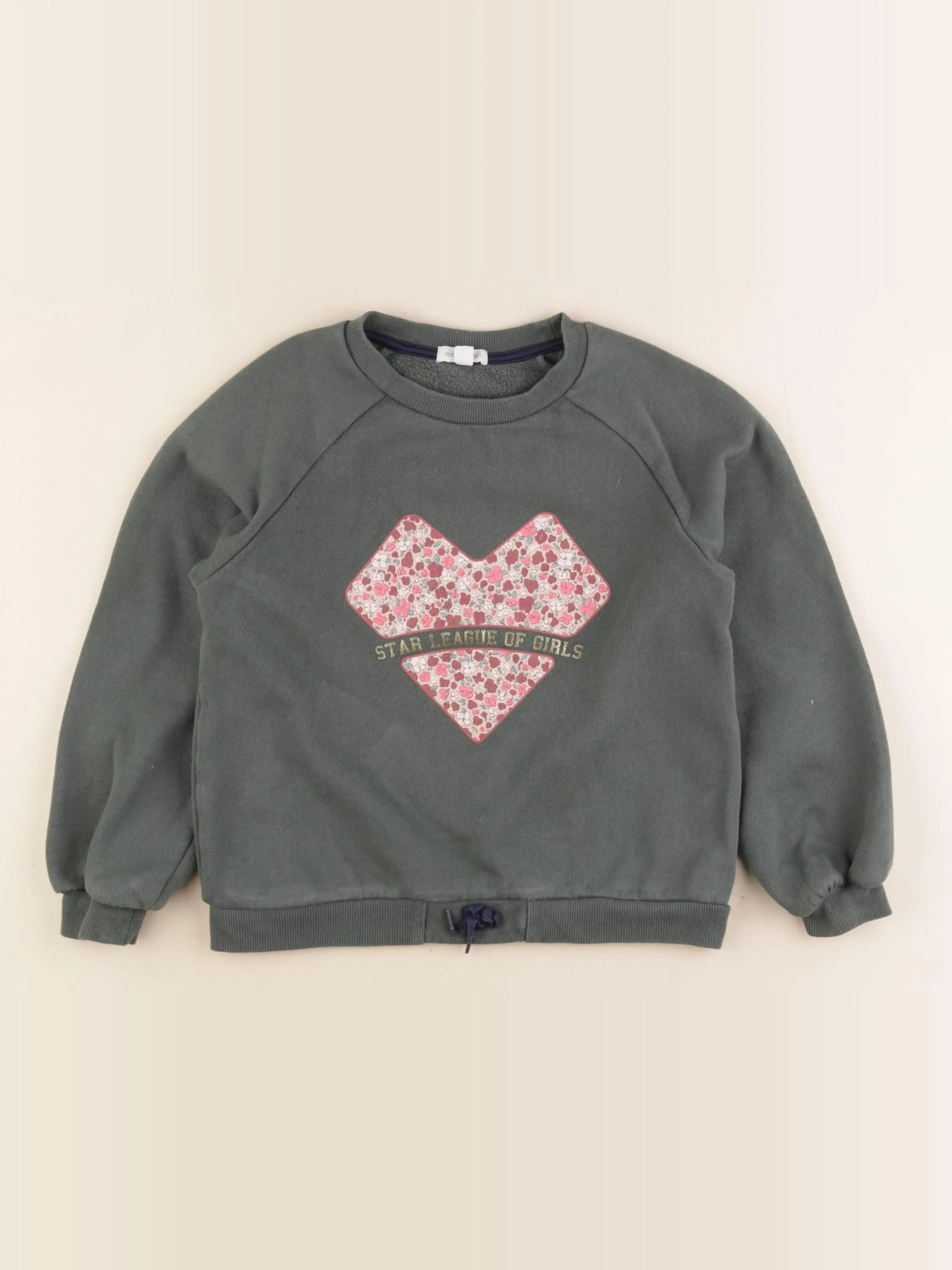 Vertbaudet - sweat vert - 8 ans