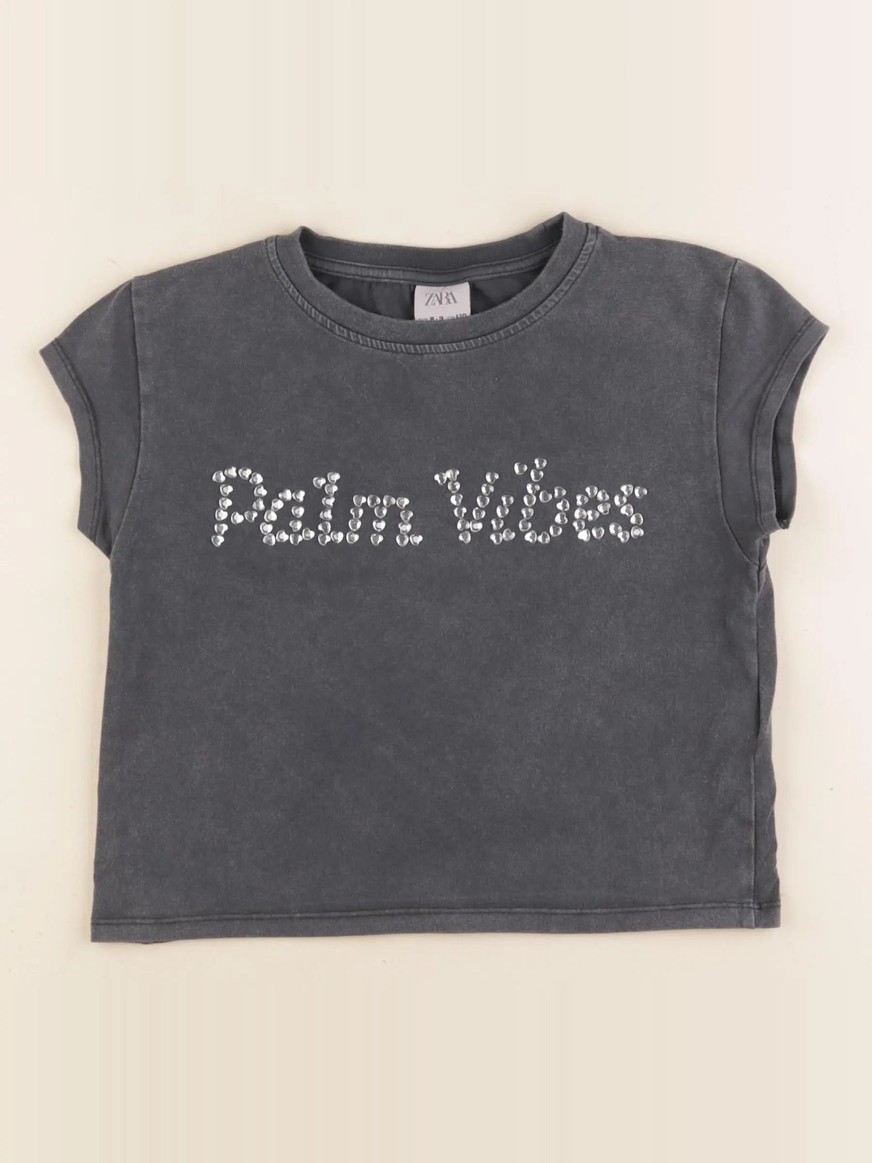 Zara - tee-shirt gris - 8/9 ans