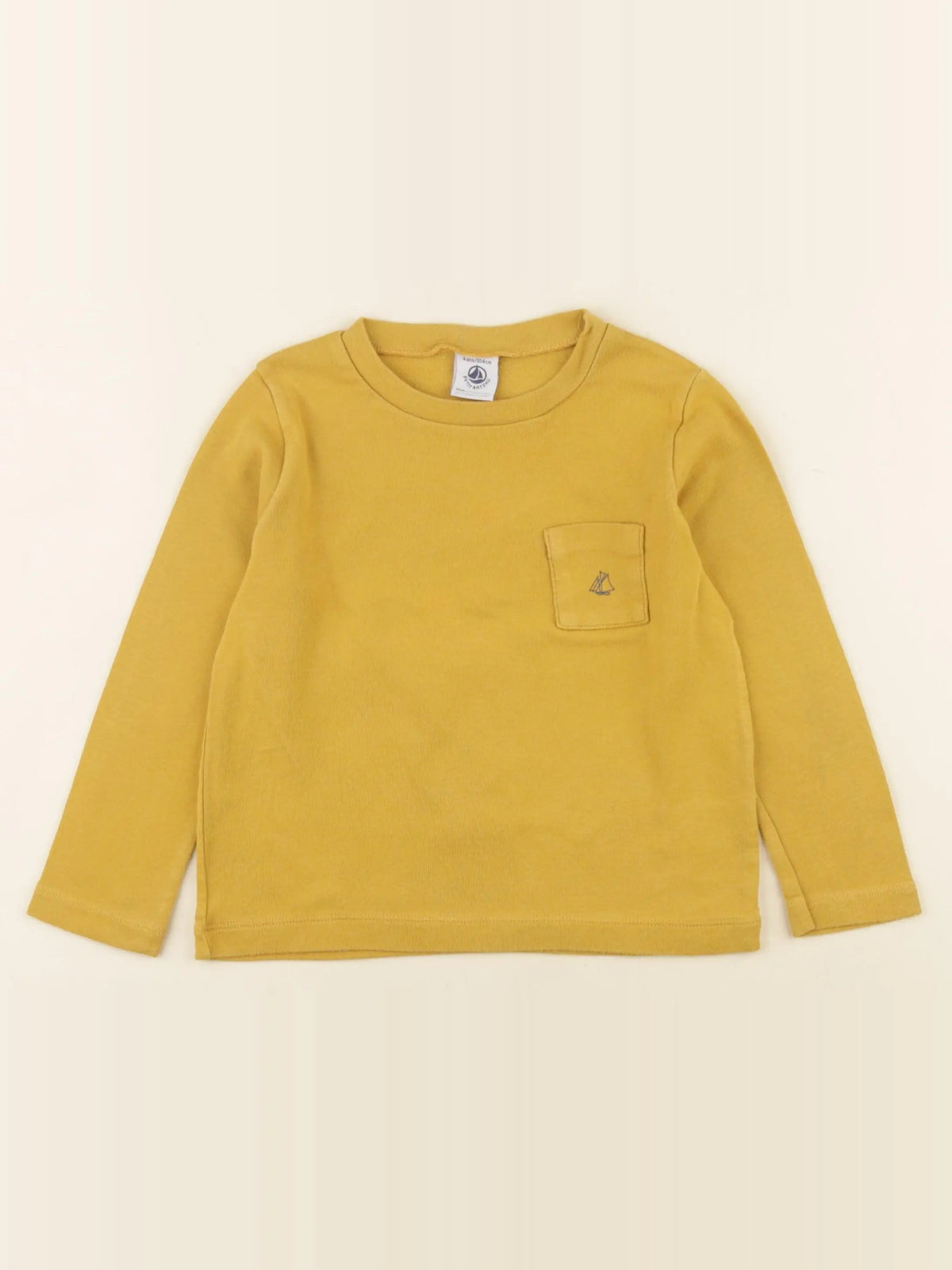 Petit Bateau - tee-shirt jaune - 4 ans