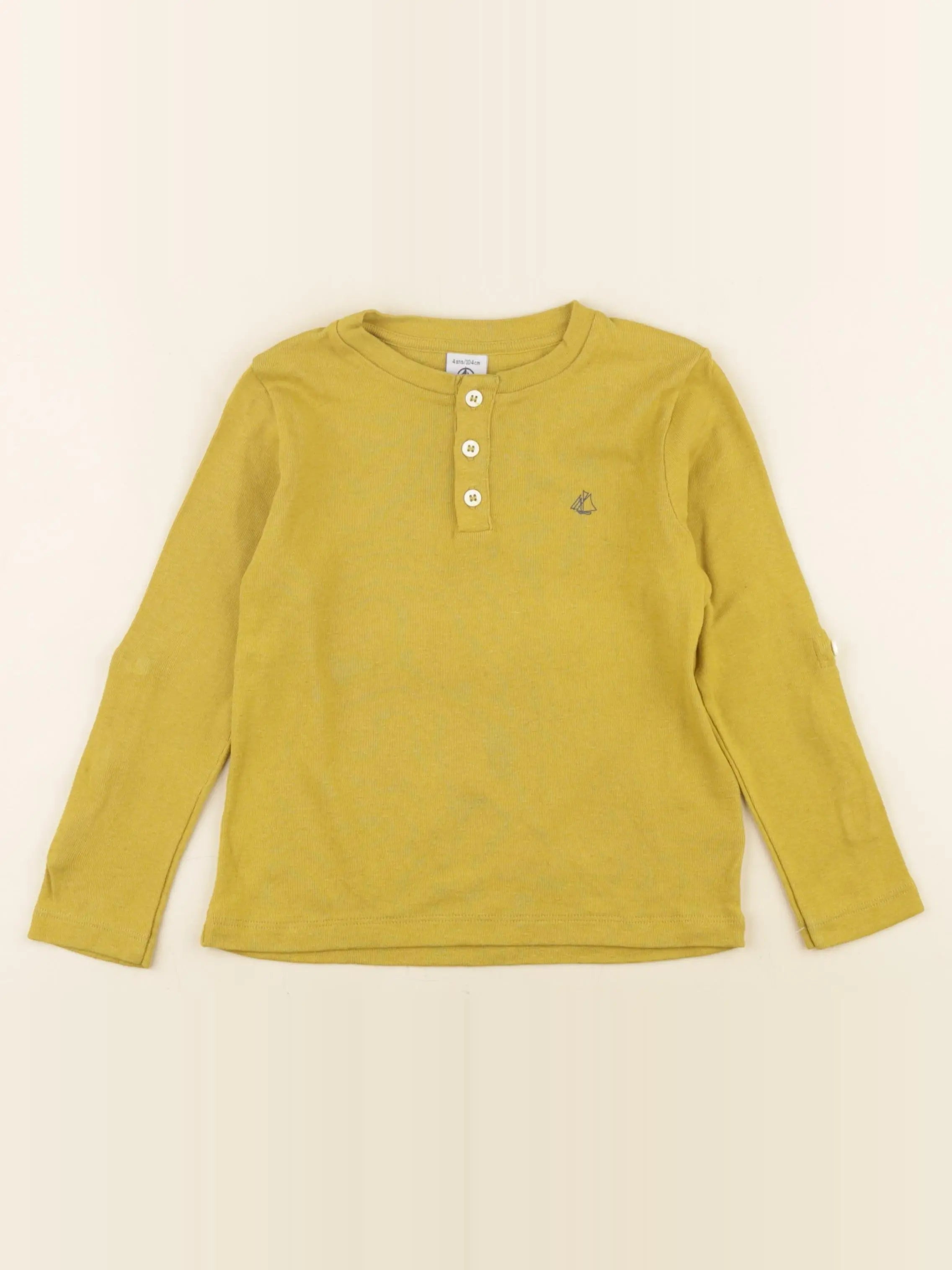Petit Bateau - tee-shirt jaune - 4 ans