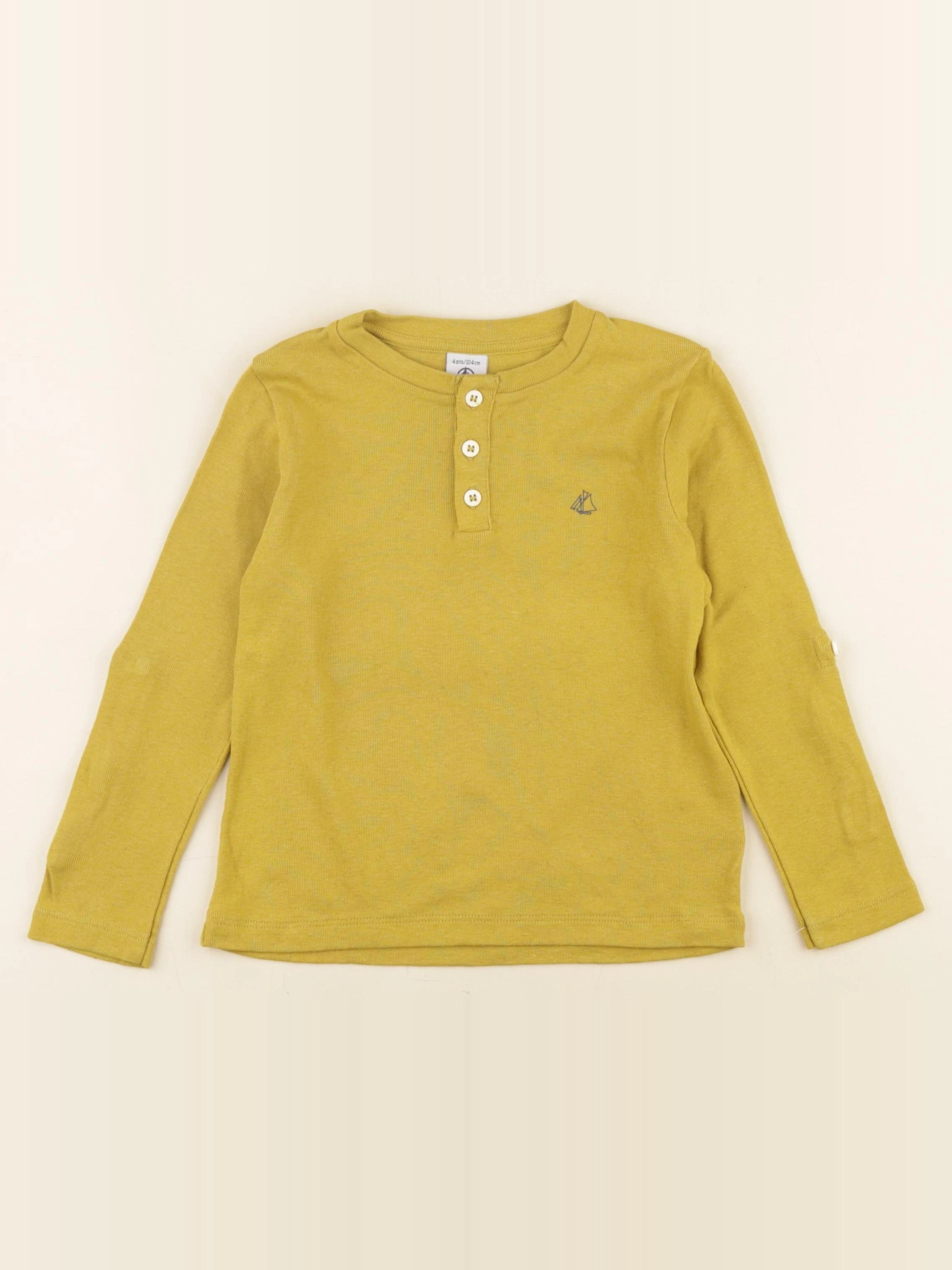 Petit Bateau - tee-shirt jaune - 4 ans