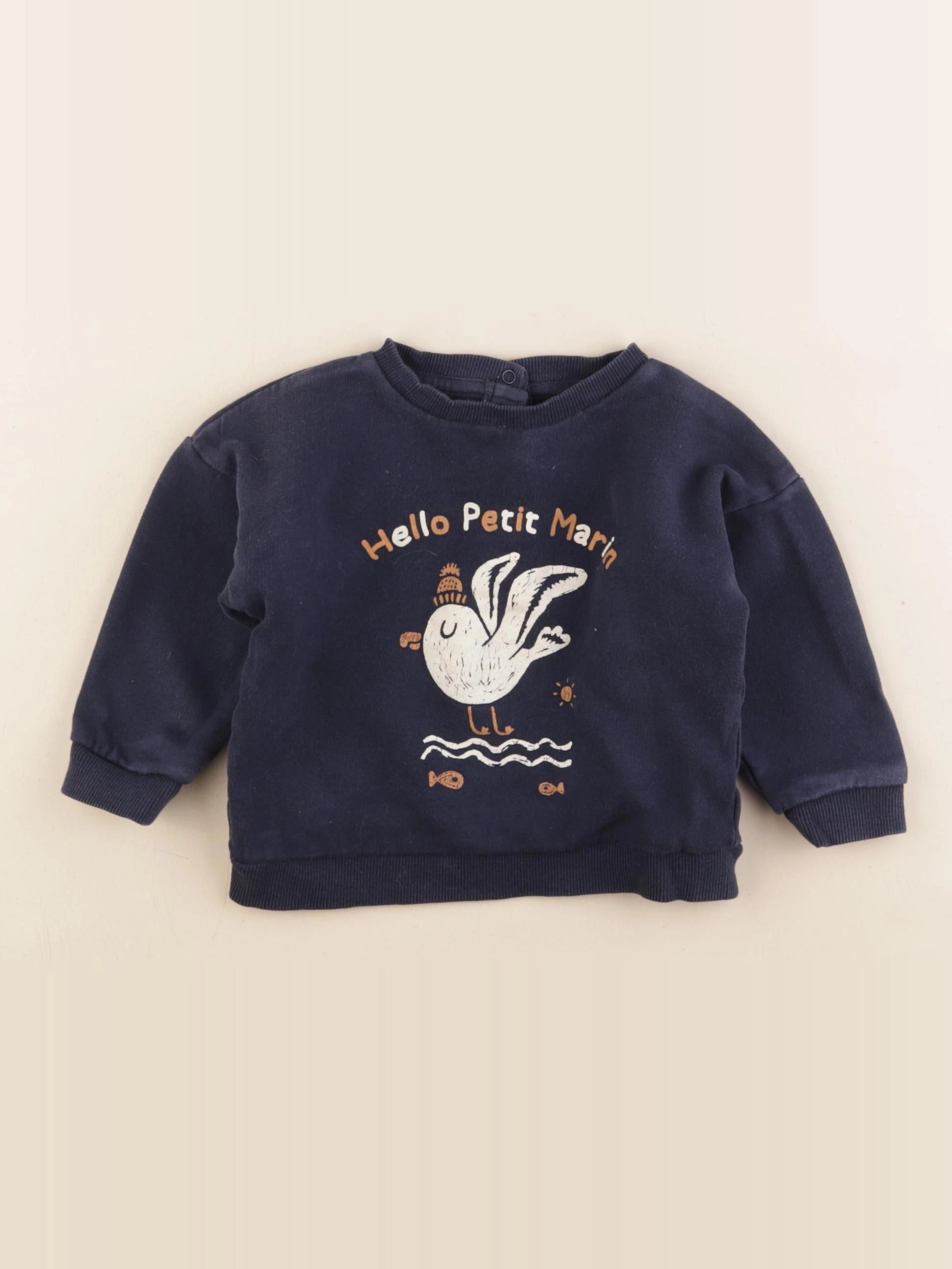 Vertbaudet - sweat bleu - 18 mois