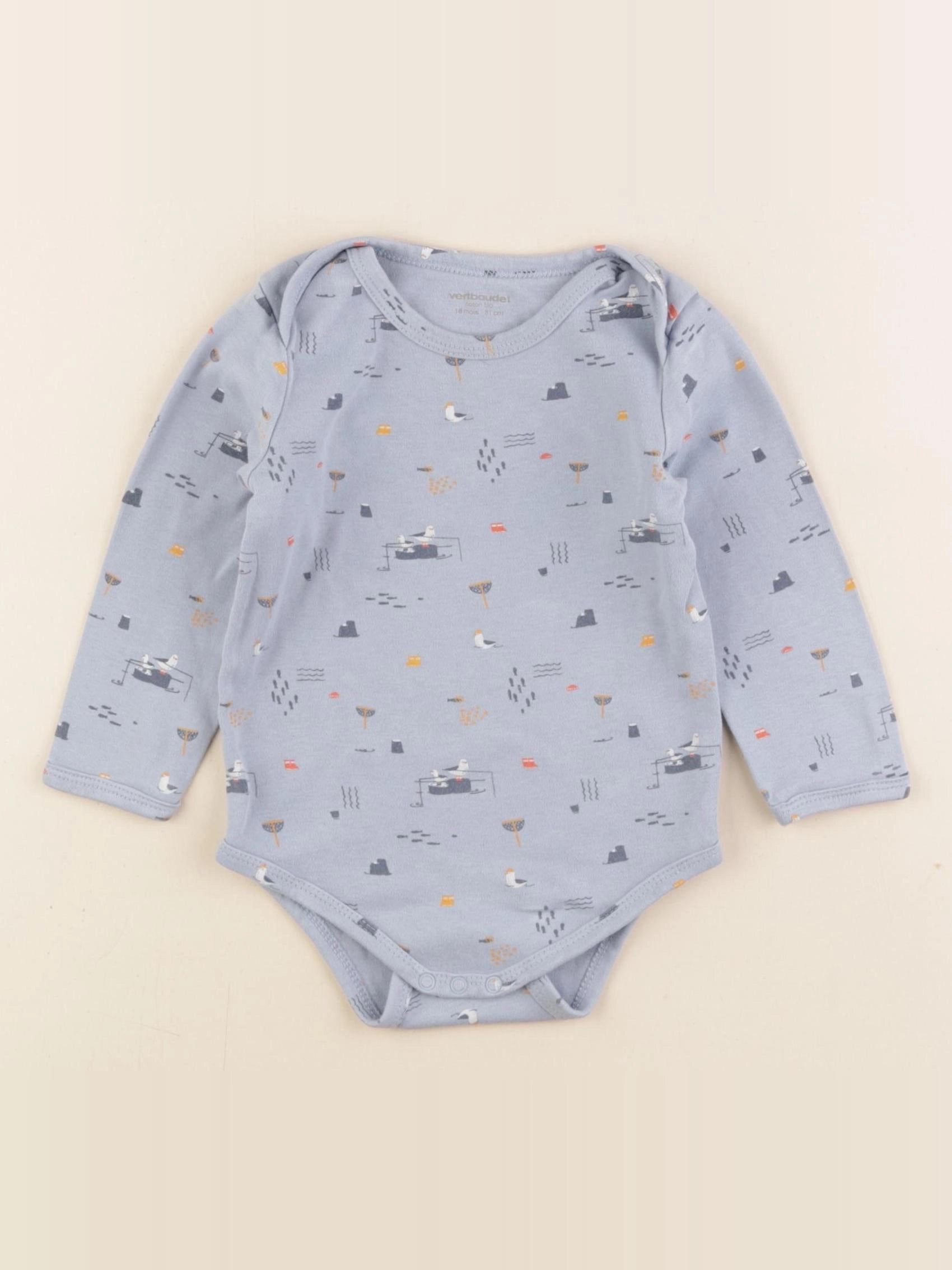 Vertbaudet - body bleu - 18 mois