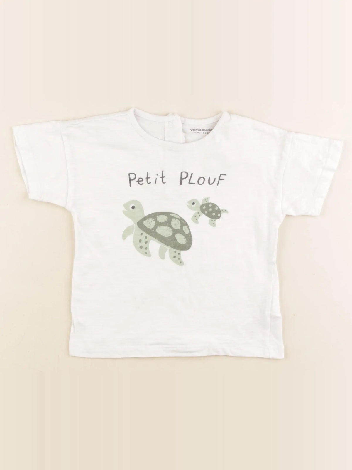 Vertbaudet - tee-shirt blanc - 2 ans
