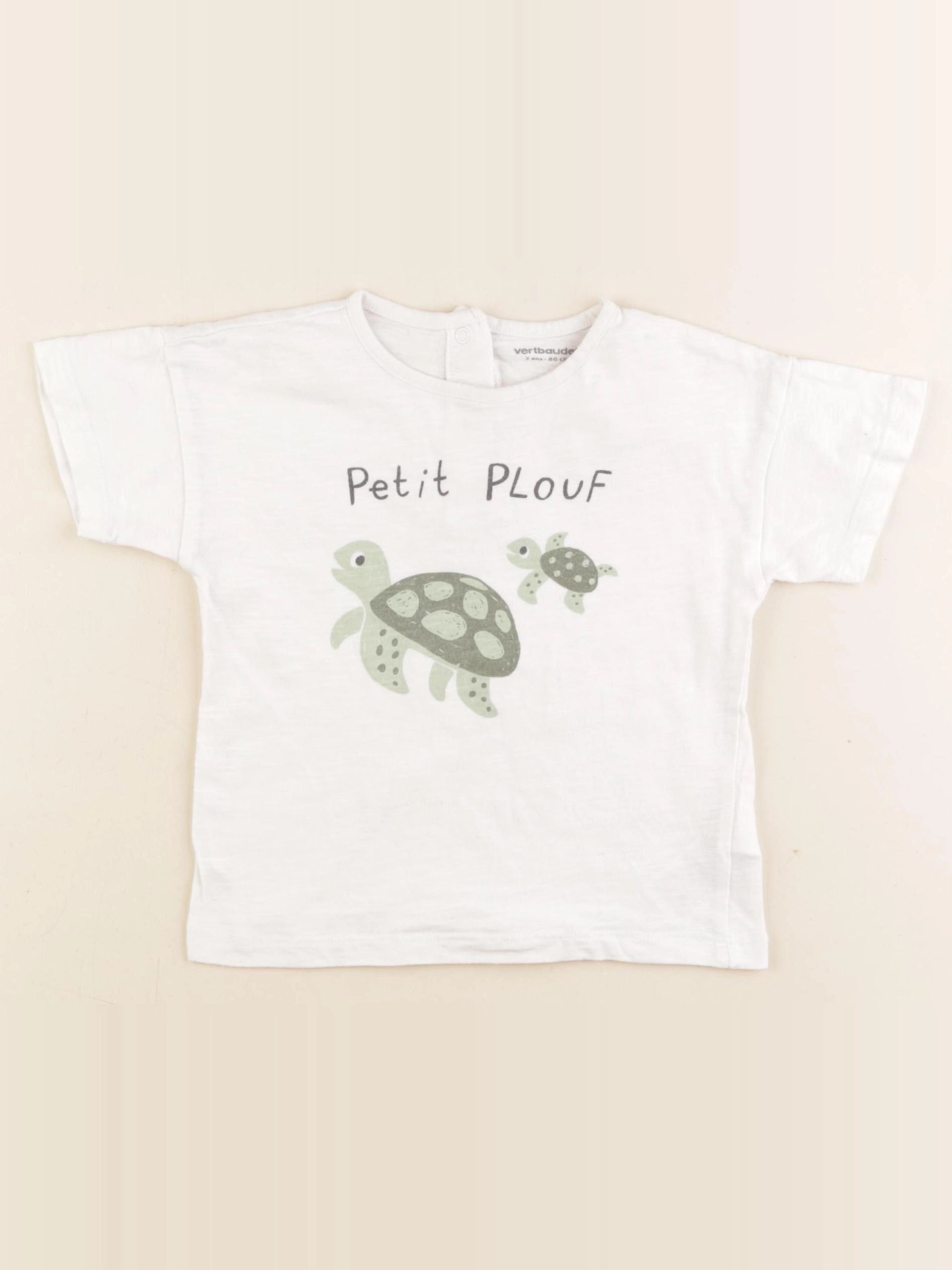 Vertbaudet - tee-shirt blanc - 2 ans