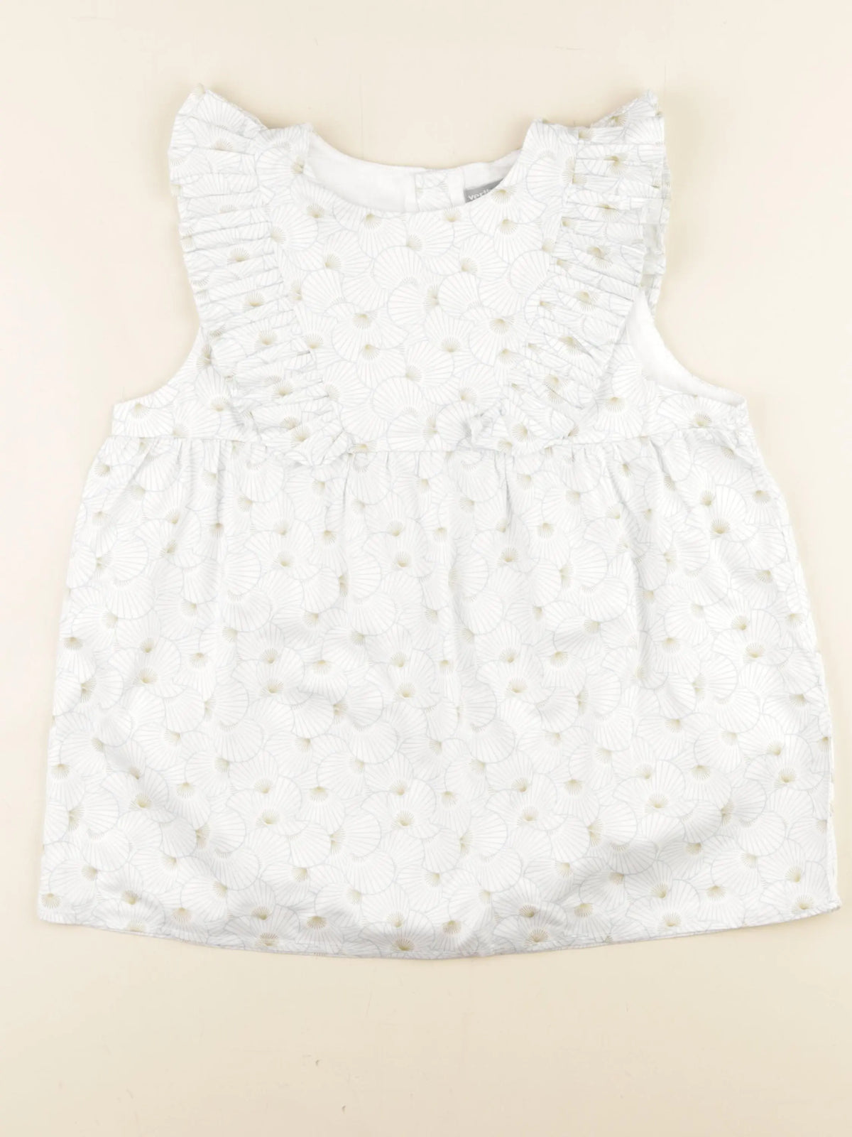 Vertbaudet - blouse blanc, bleu - 12 ans