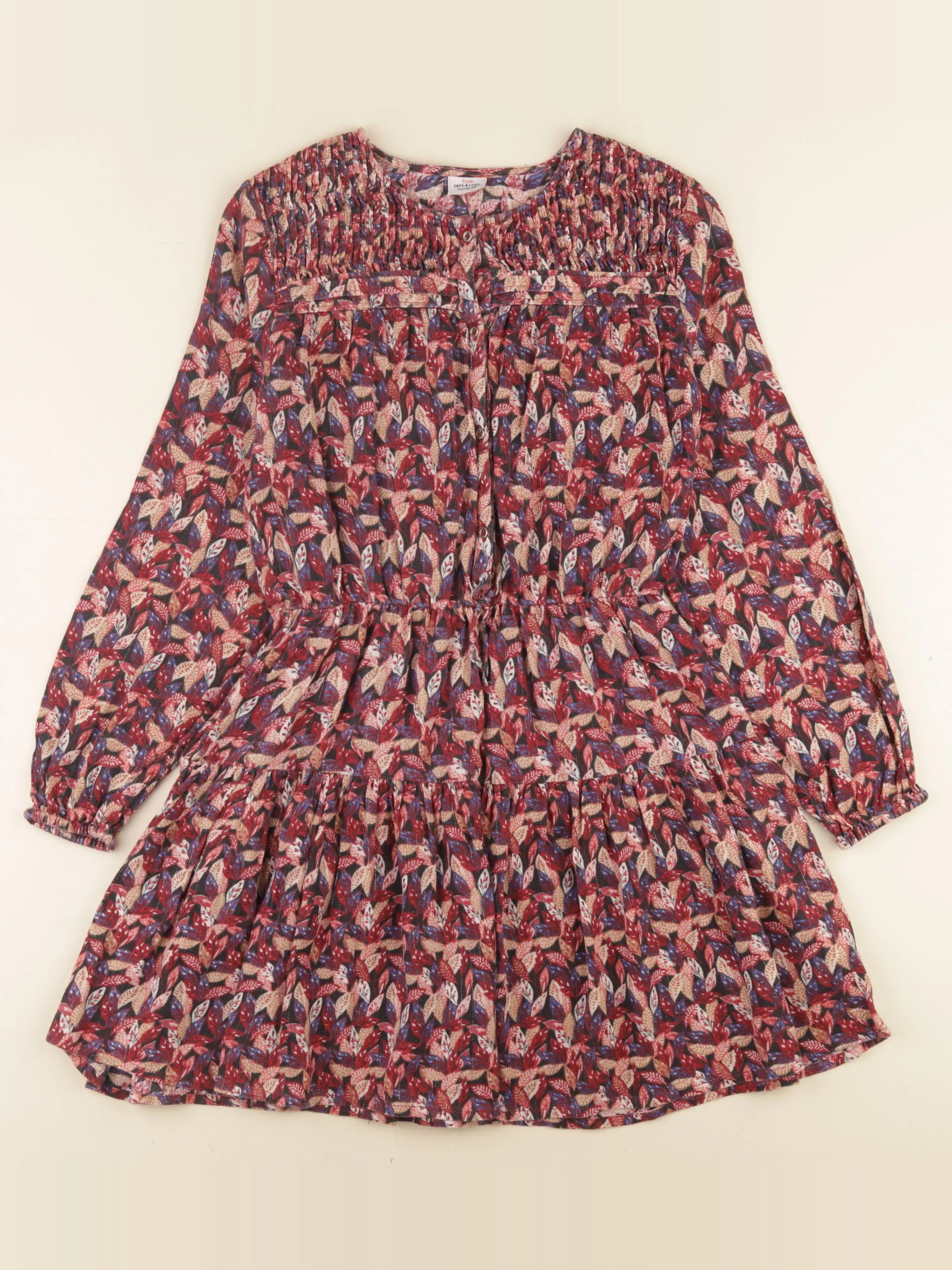 Tape à l'oeil - robe rouge, or - 14 ans