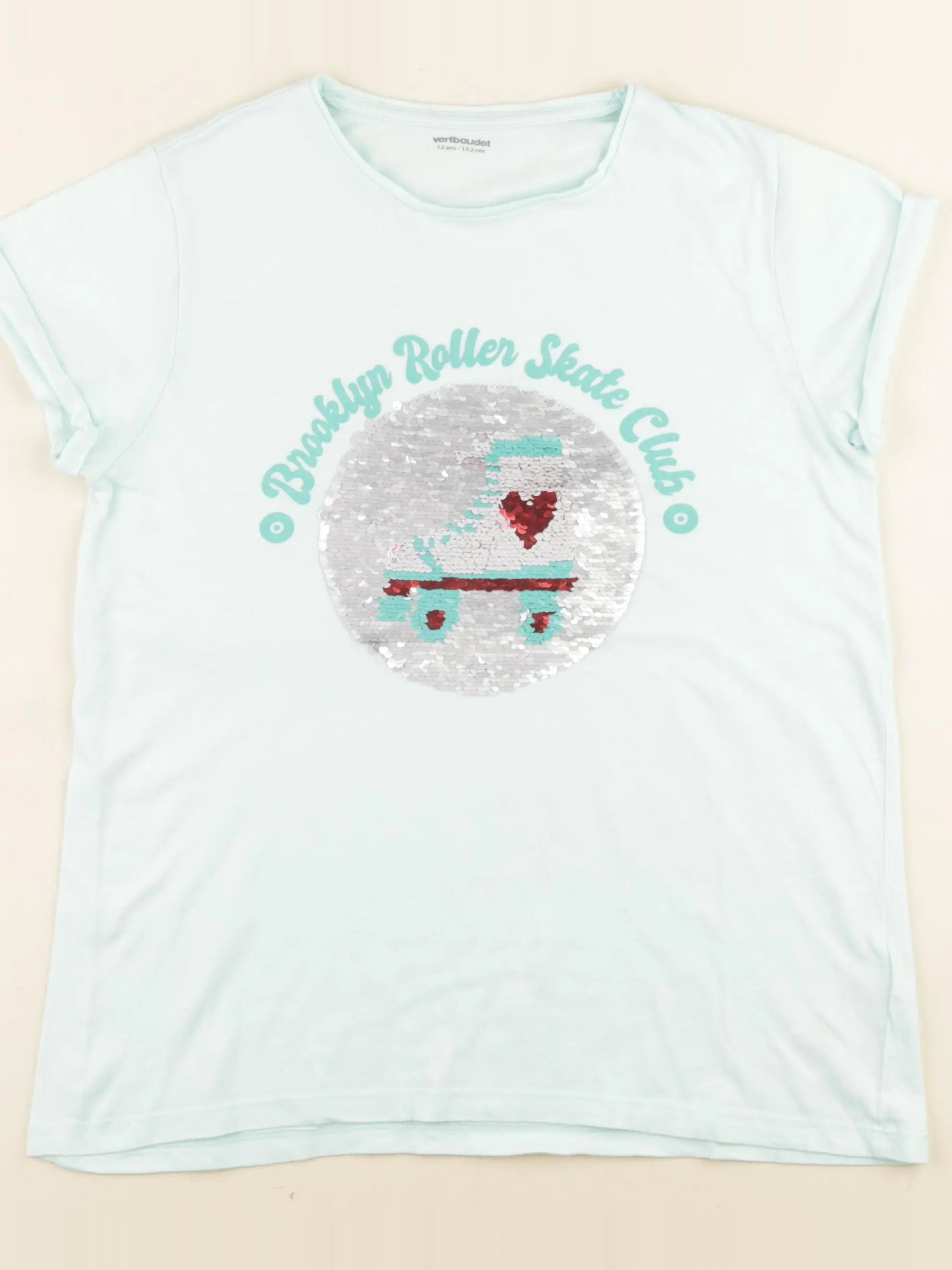 Vertbaudet - tee-shirt vert - 12 ans