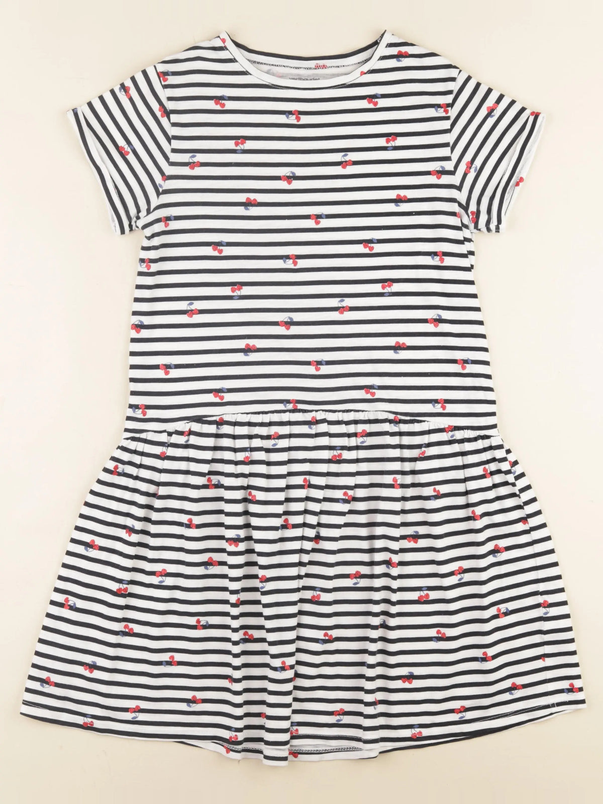 Vertbaudet - robe blanc, bleu - 12 ans