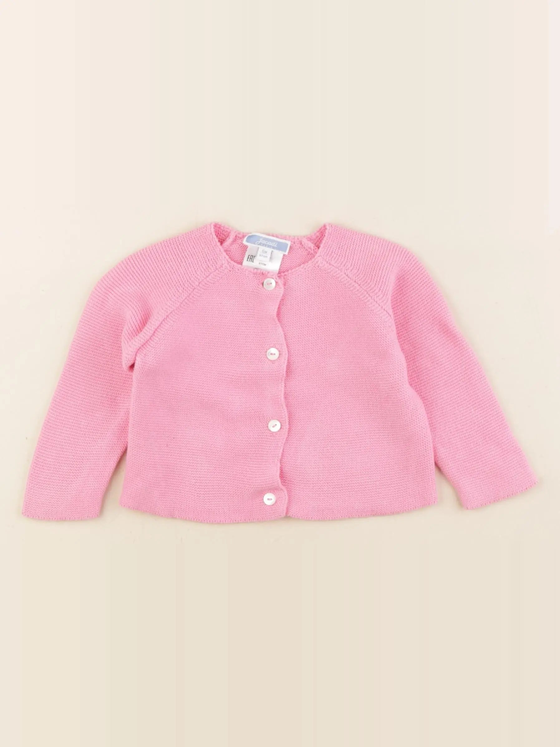 Jacadi - gilet rose - 6 mois