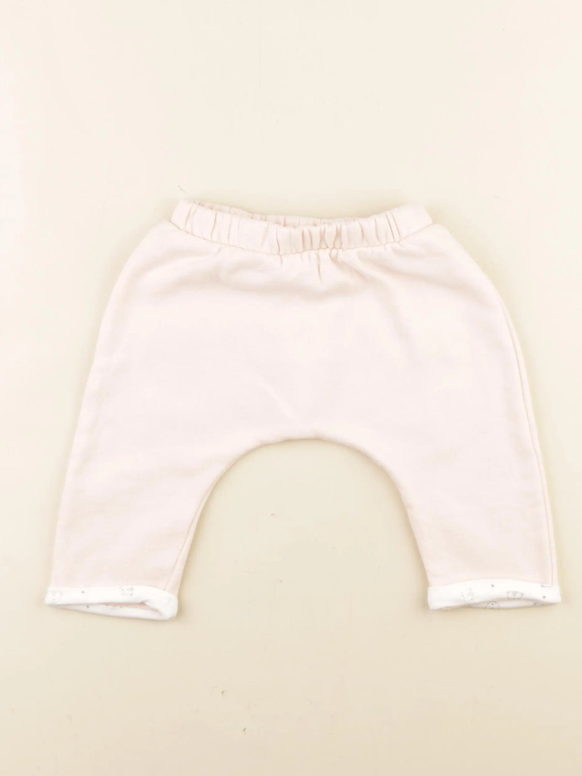 Vertbaudet - sarouel doublé rose - 12 mois