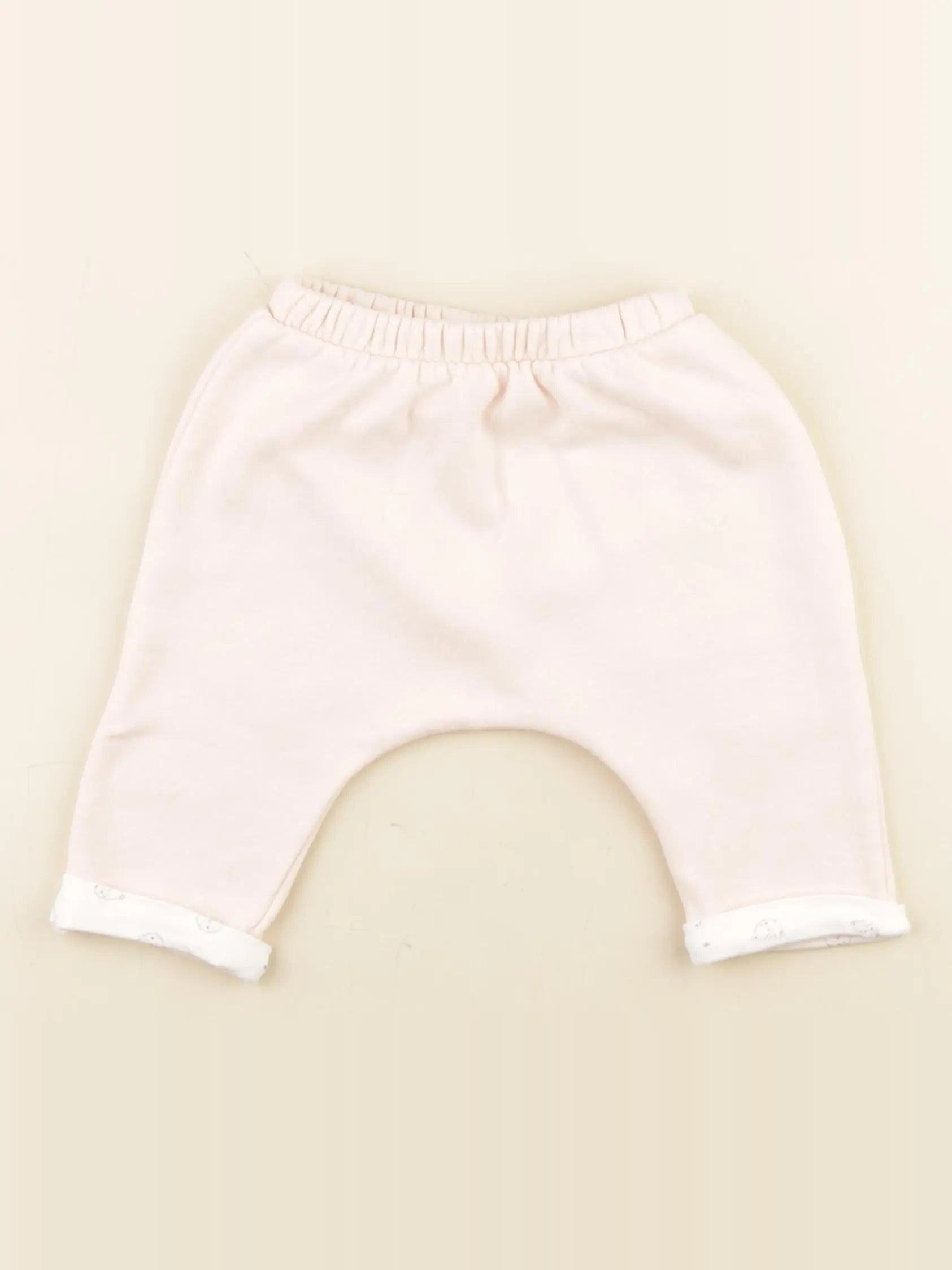 Vertbaudet - sarouel doublé rose - 6 mois