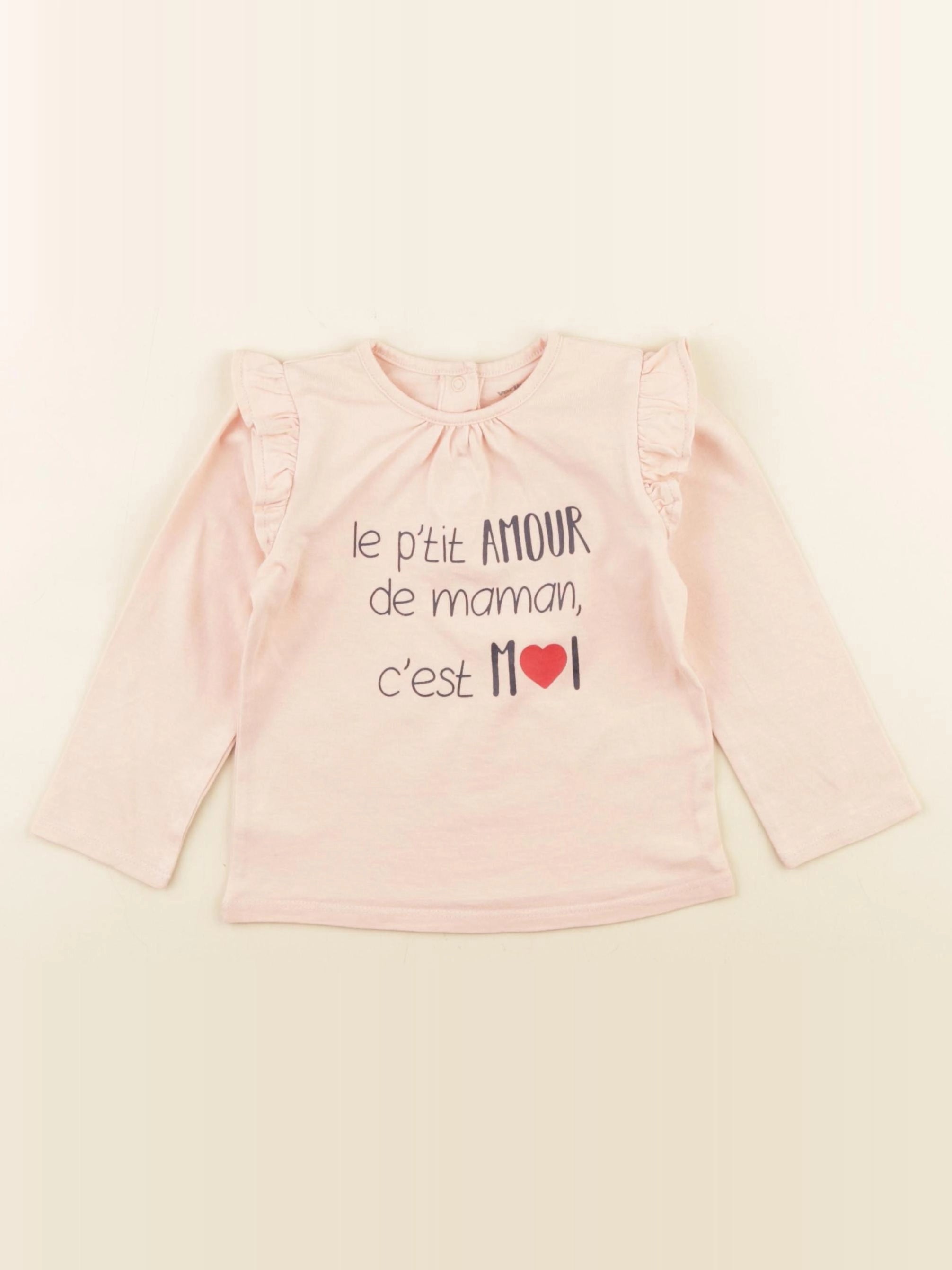 Vertbaudet - tee-shirt rose - 18 mois