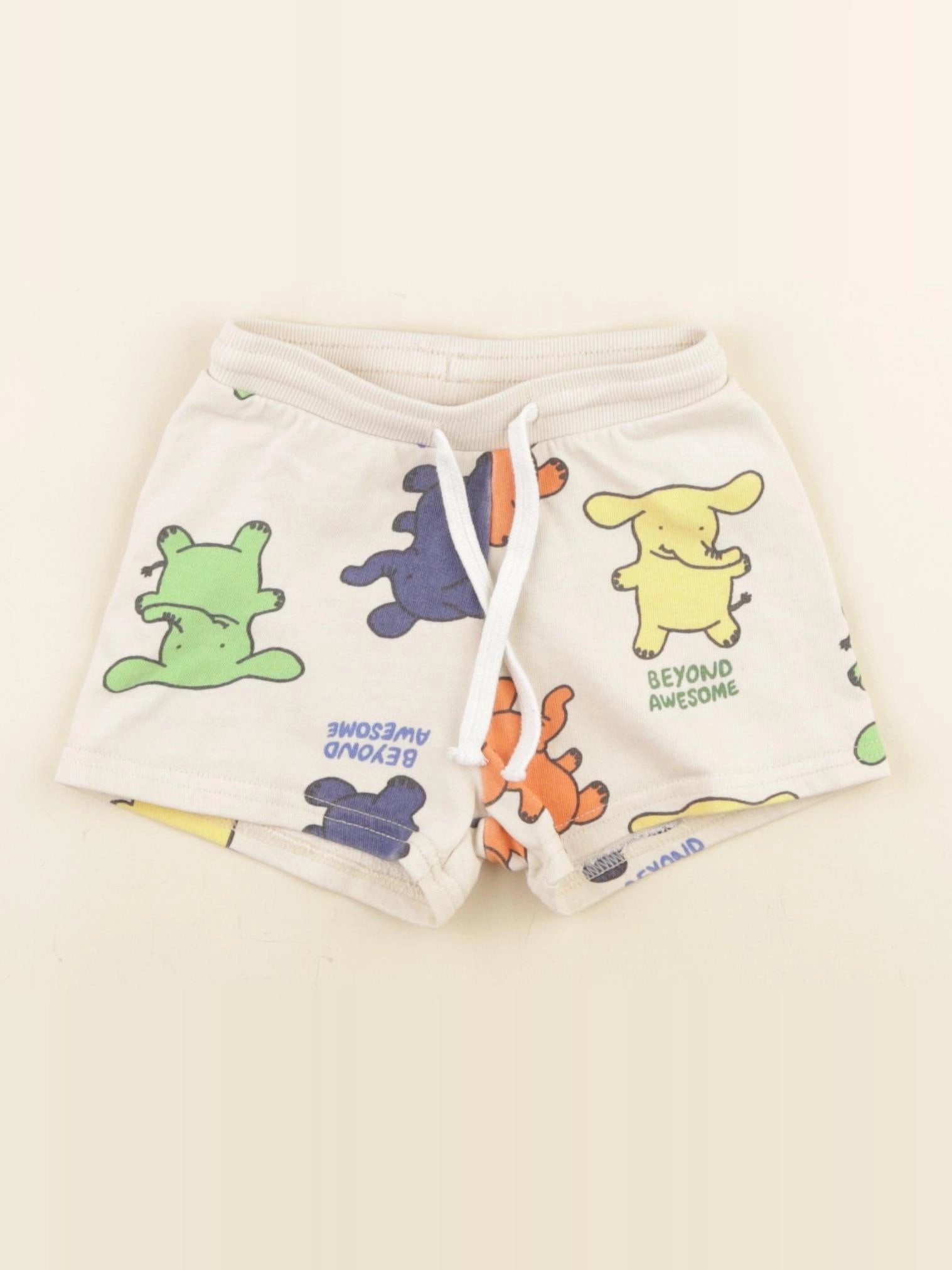 H&M - short beige, multicolore - 18 mois