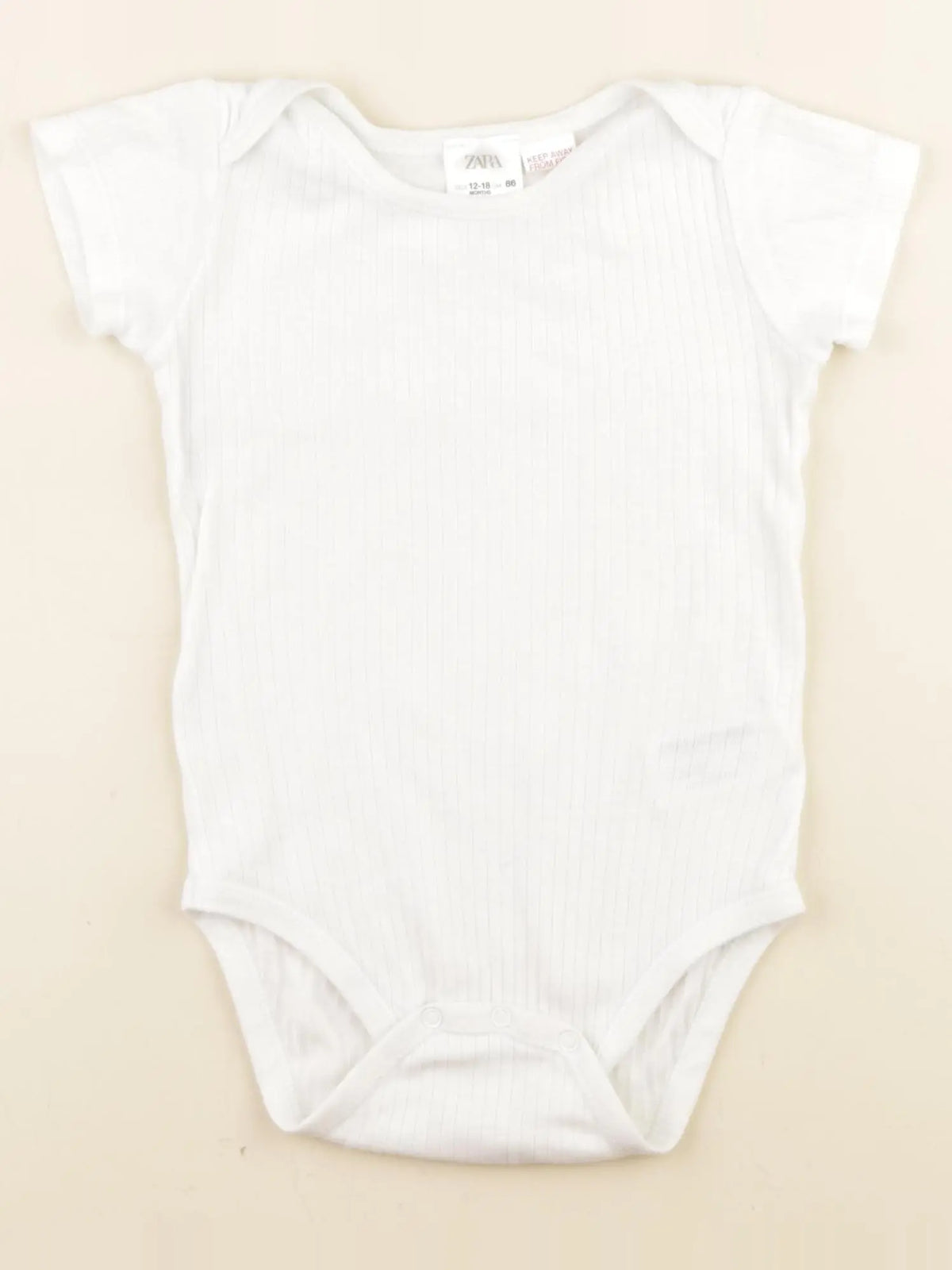 Zara - body blanc - 12/18 mois