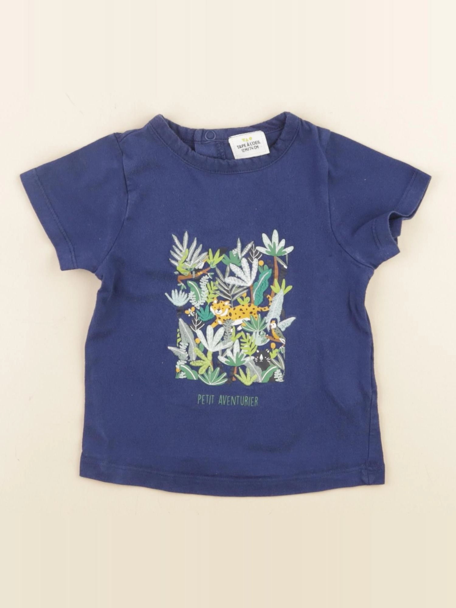 Tape à l'oeil - tee-shirt bleu - 12 mois