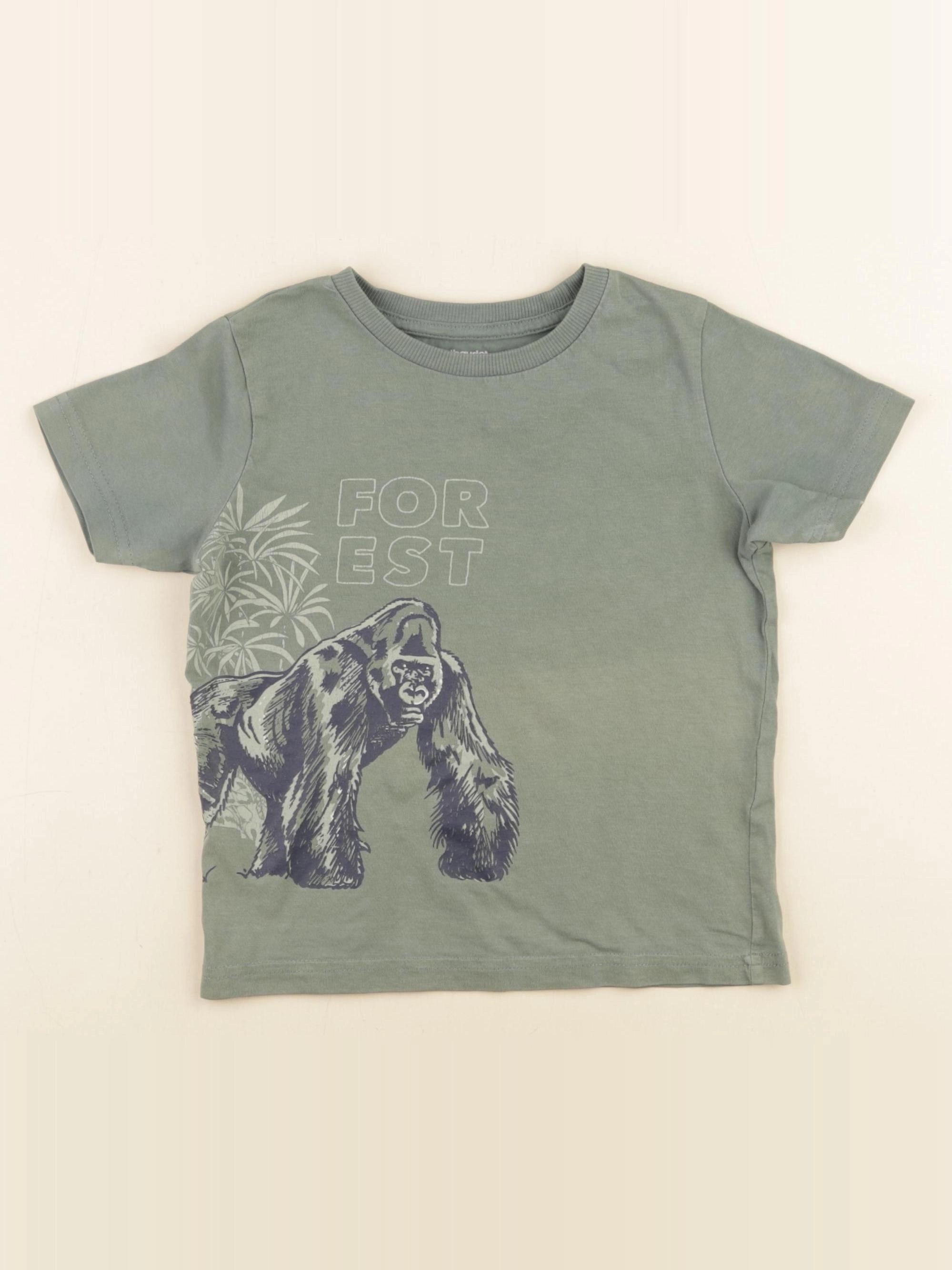 Vertbaudet - tee-shirt vert - 4 ans