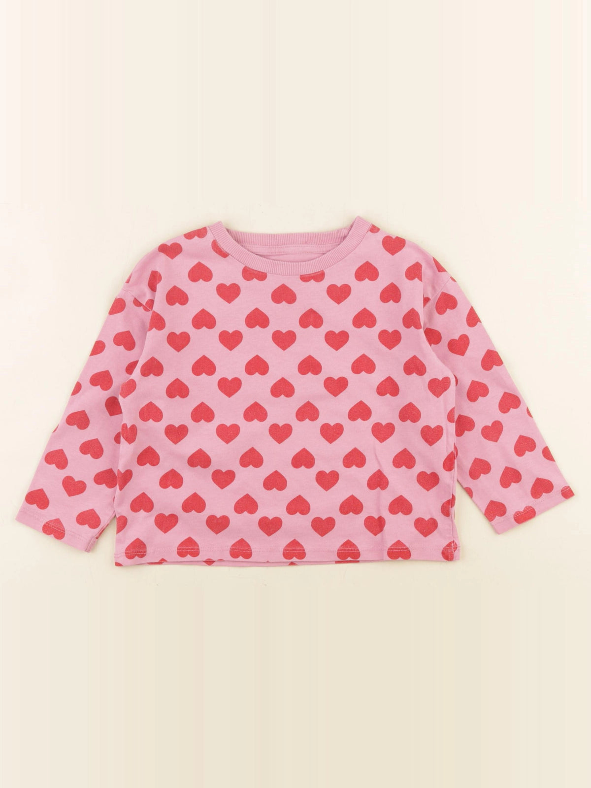 Vertbaudet - tee-shirt rouge, rose - 4 ans