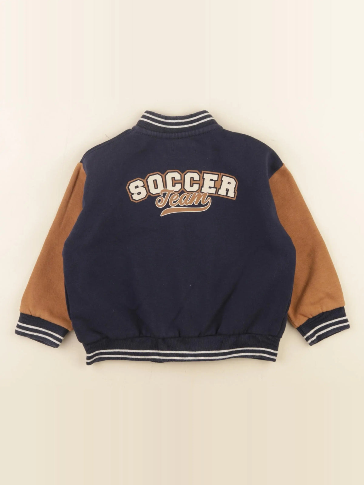 Vertbaudet - veste imprimé au dos bleu, marron - 3 ans