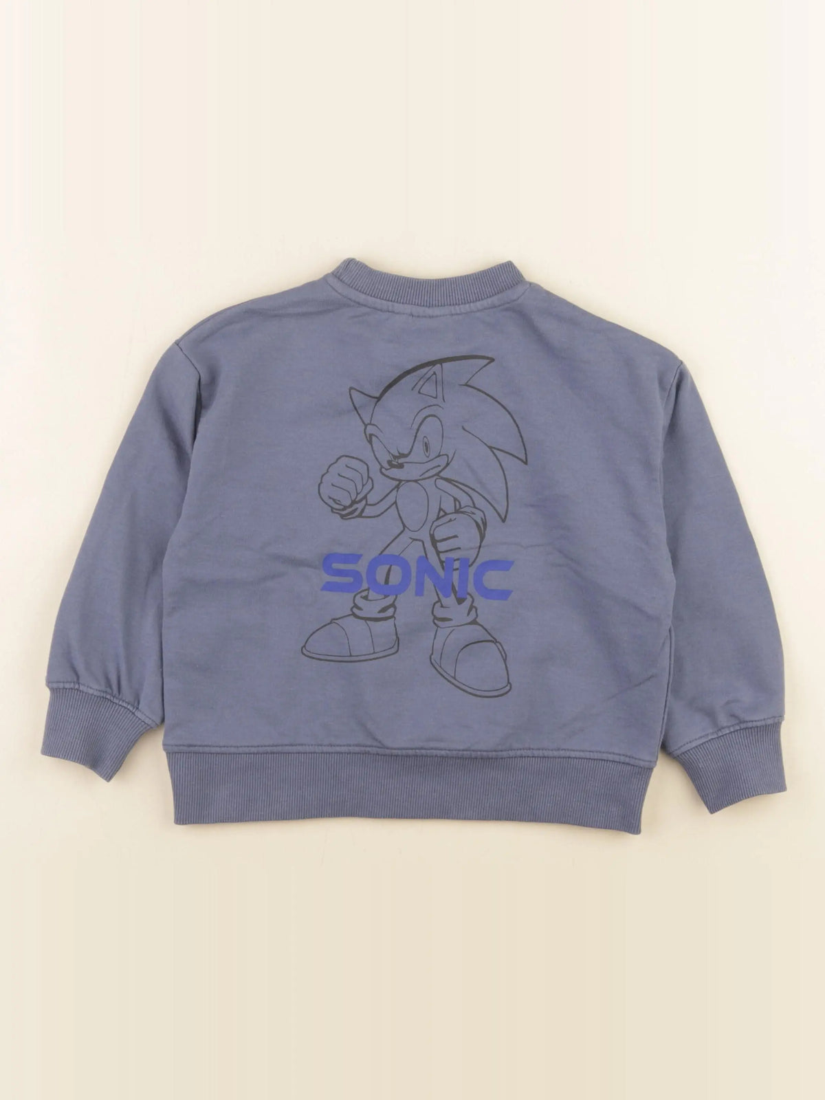 Vertbaudet - sweat imprimé au dos bleu - 4 ans