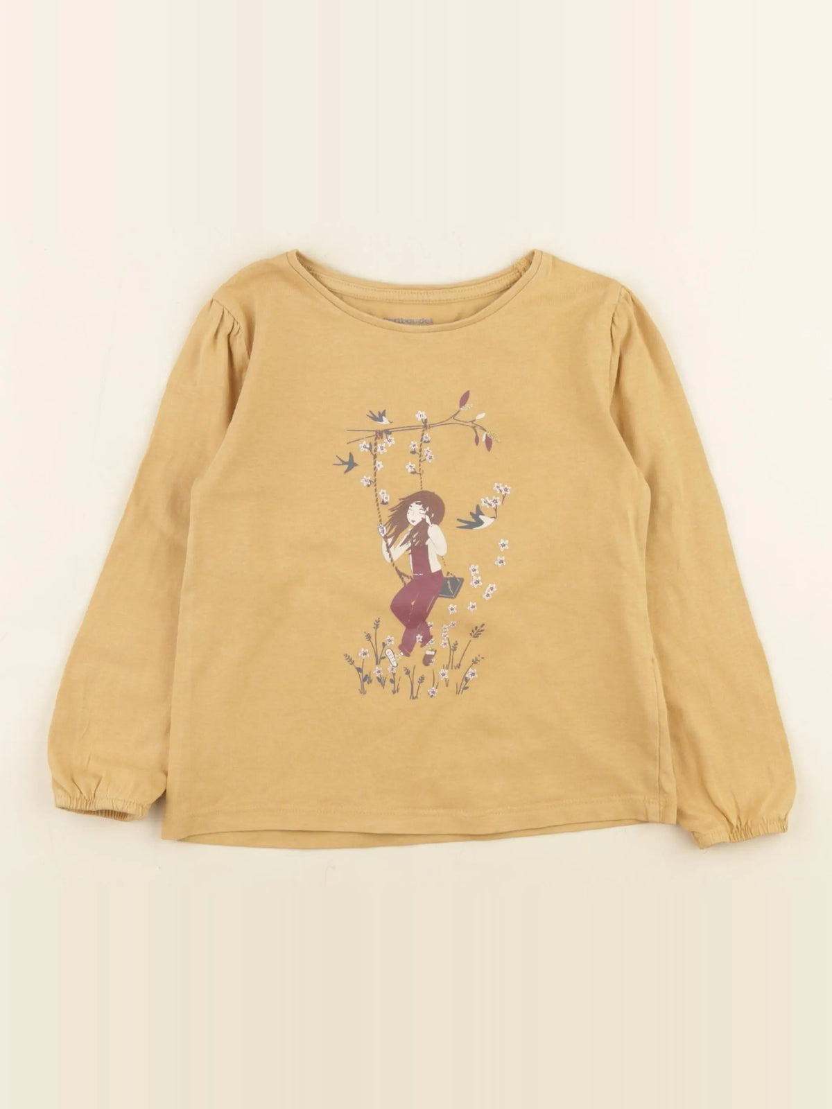 Vertbaudet - tee-shirt jaune - 4 ans