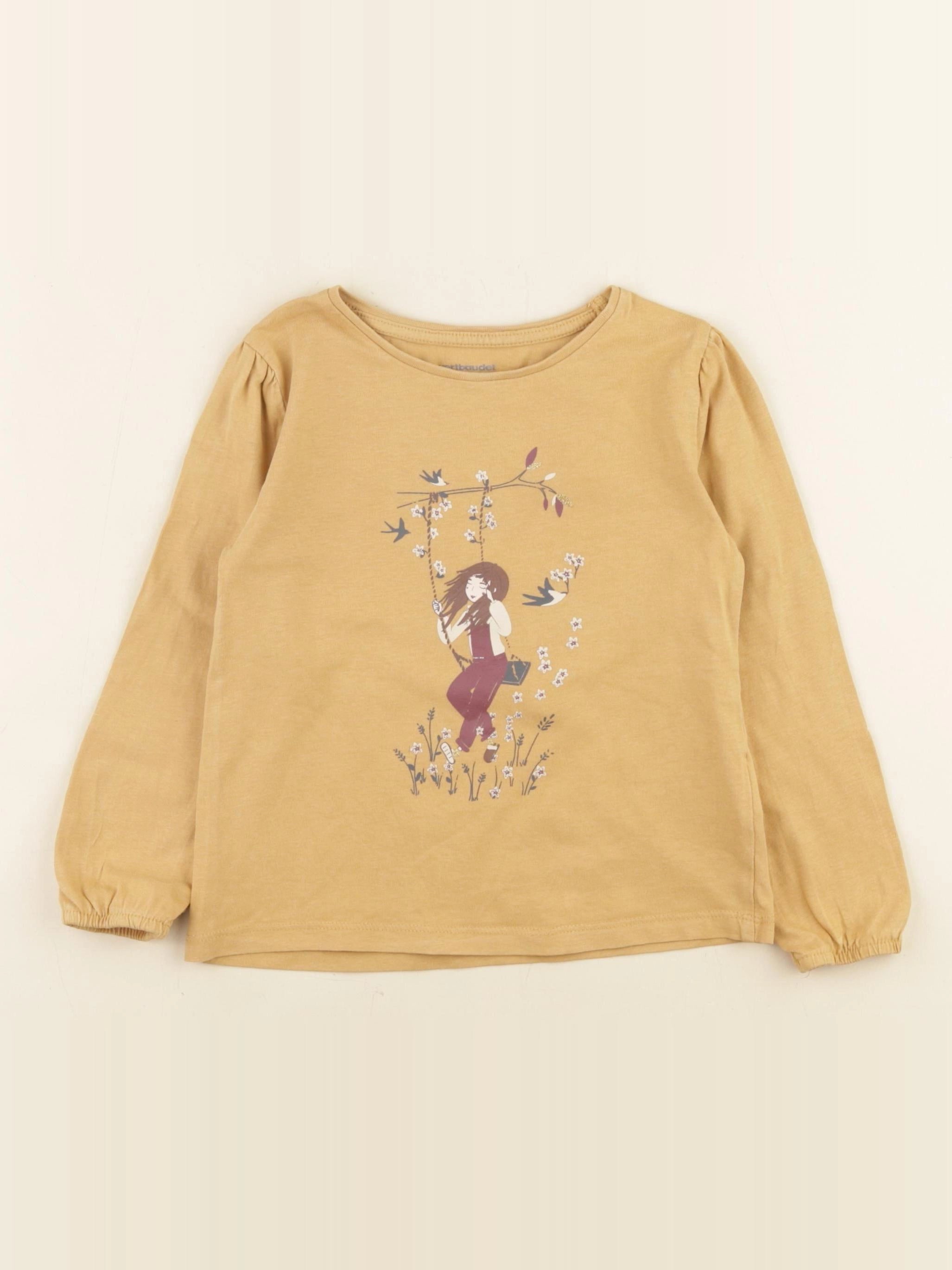 Vertbaudet - tee-shirt jaune - 4 ans