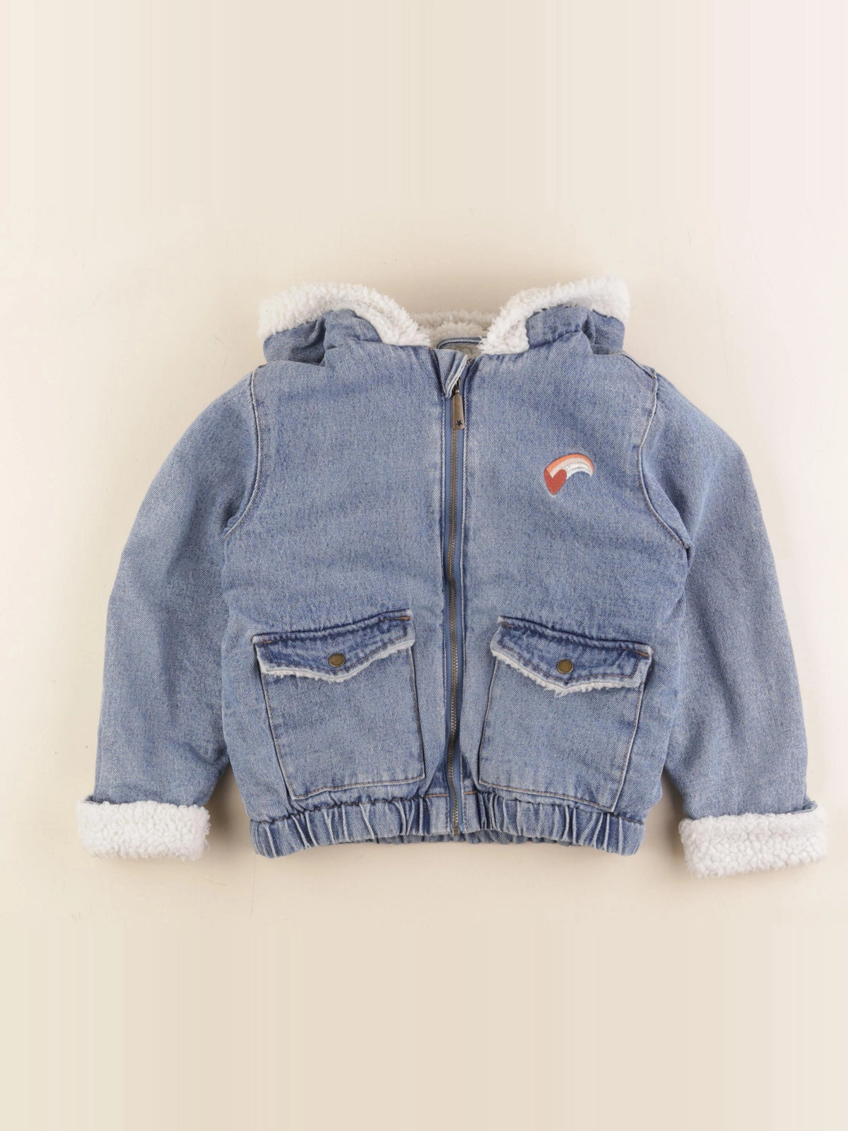 Vertbaudet - veste doublé bleu - 6 ans