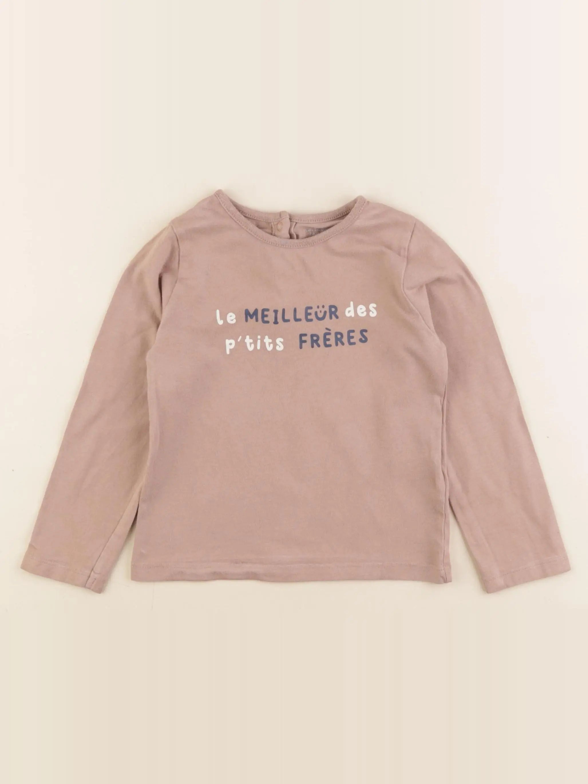 Vertbaudet - tee-shirt marron - 3 ans