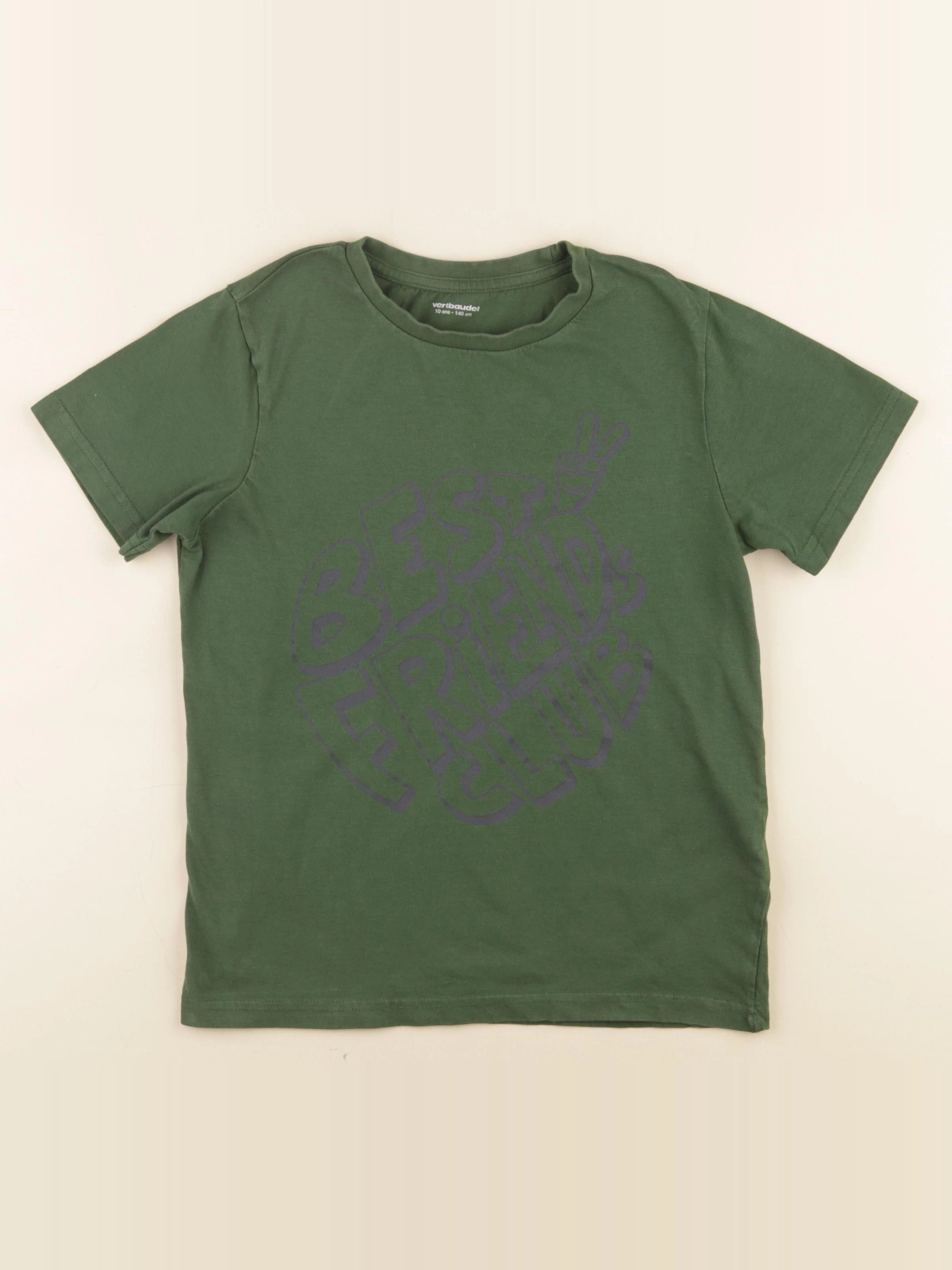 Vertbaudet - tee-shirt vert - 10 ans