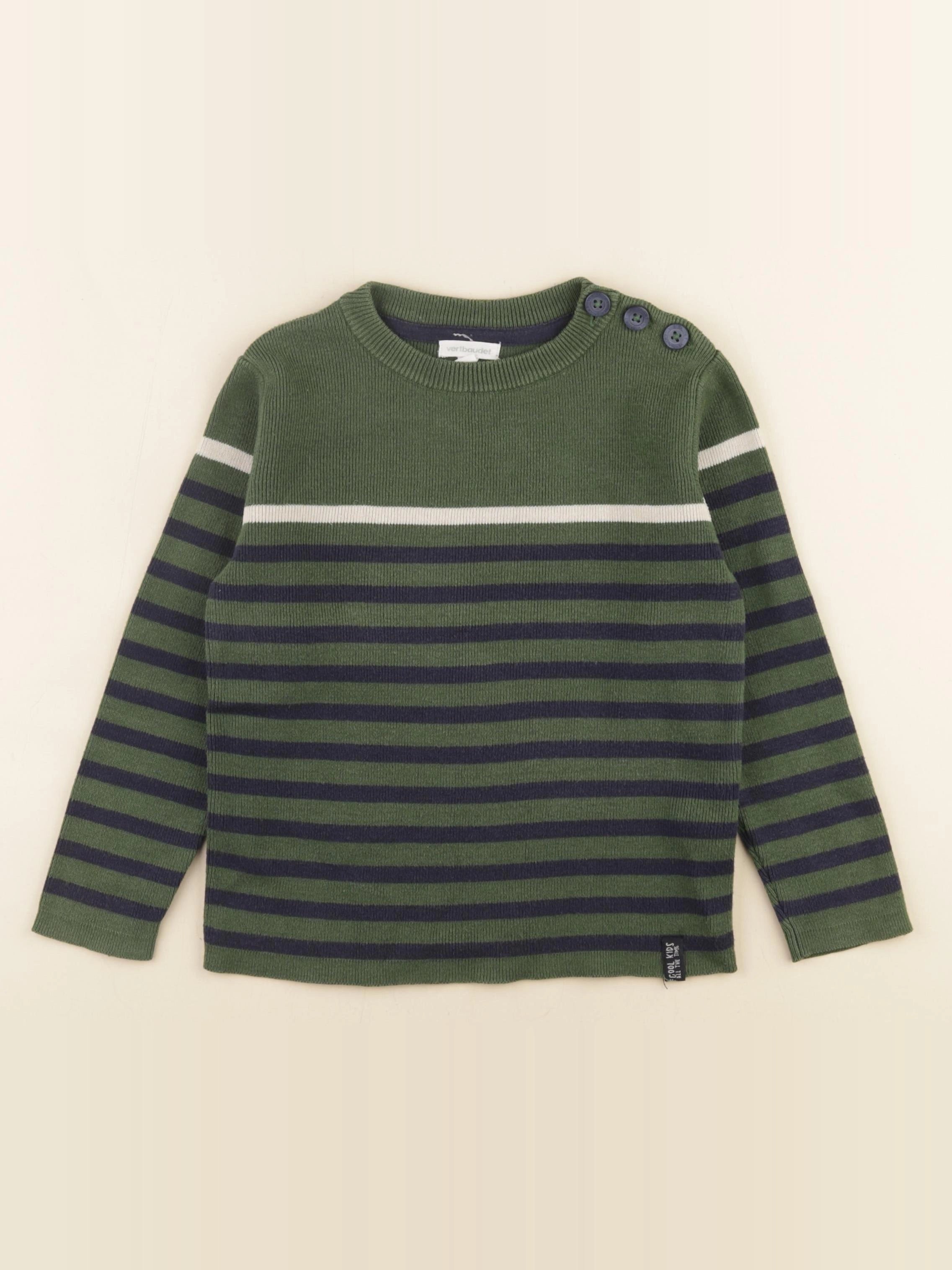 Vertbaudet - pull vert - 5 ans