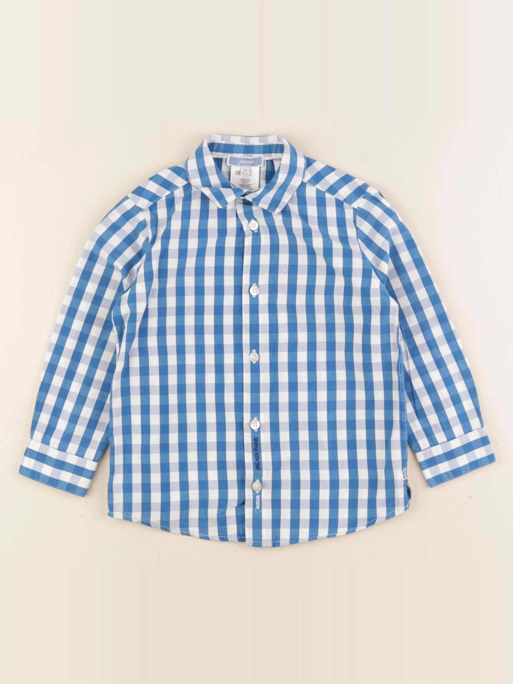 Jacadi - chemise blanc, bleu - 3 ans