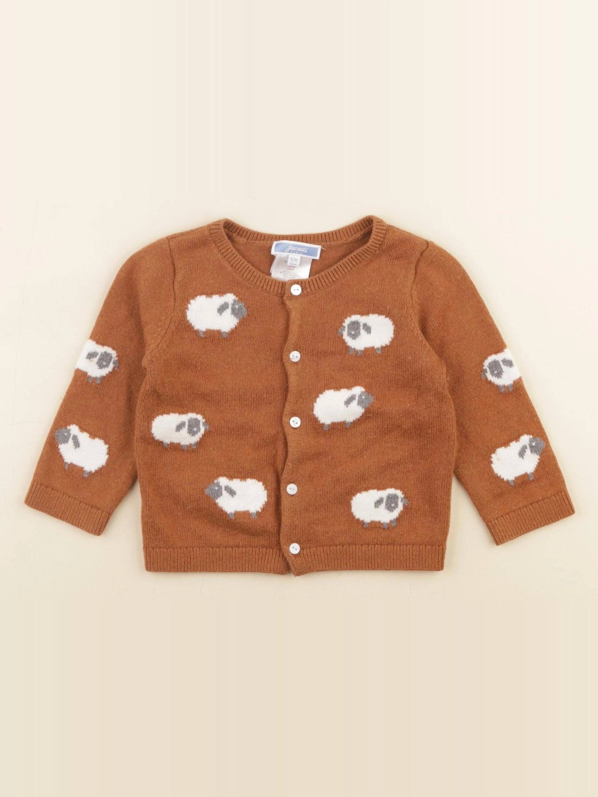 Jacadi - gilet marron - 12 mois