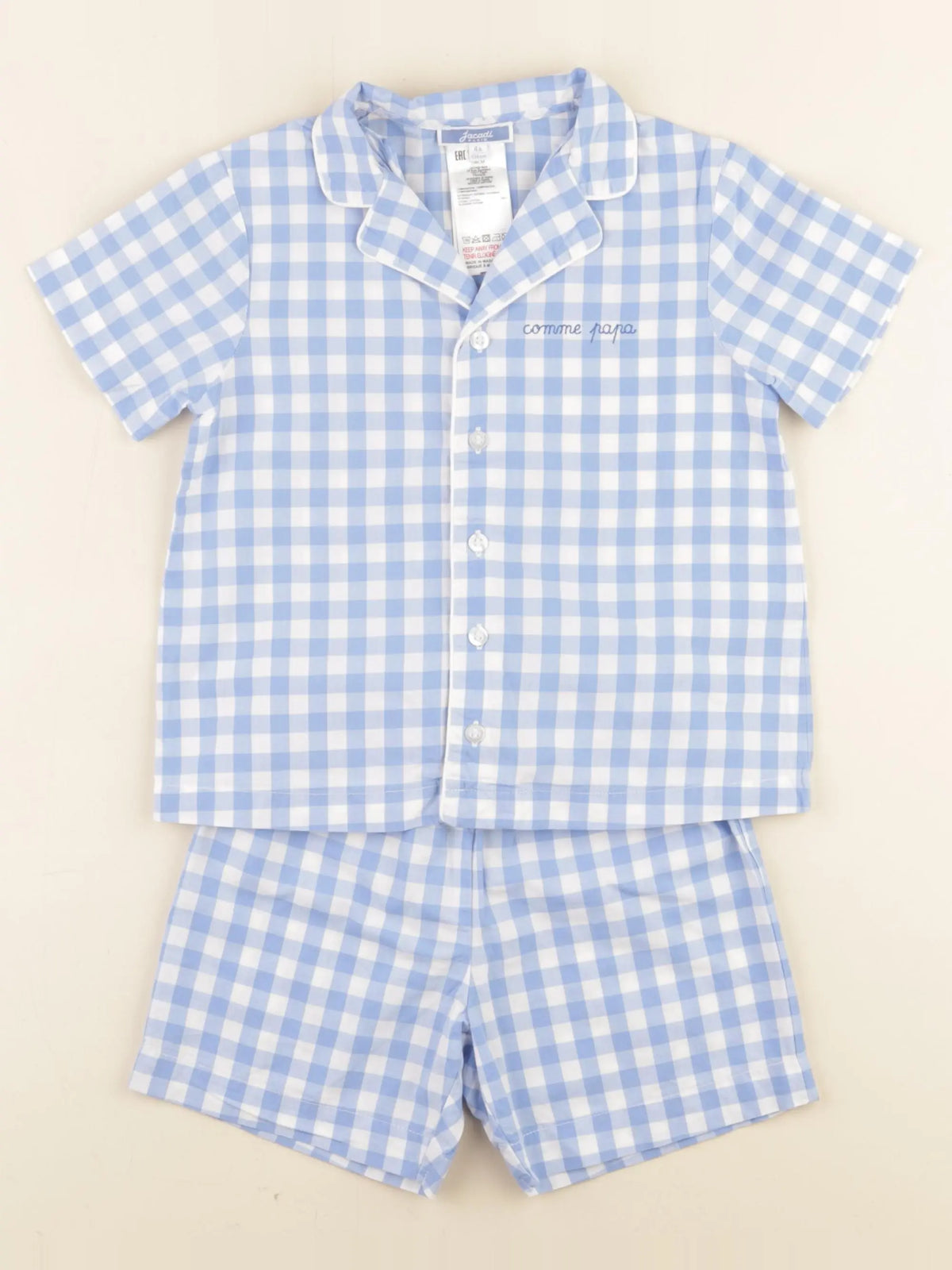 Jacadi - pyjama coton bleu, blanc - 4 ans