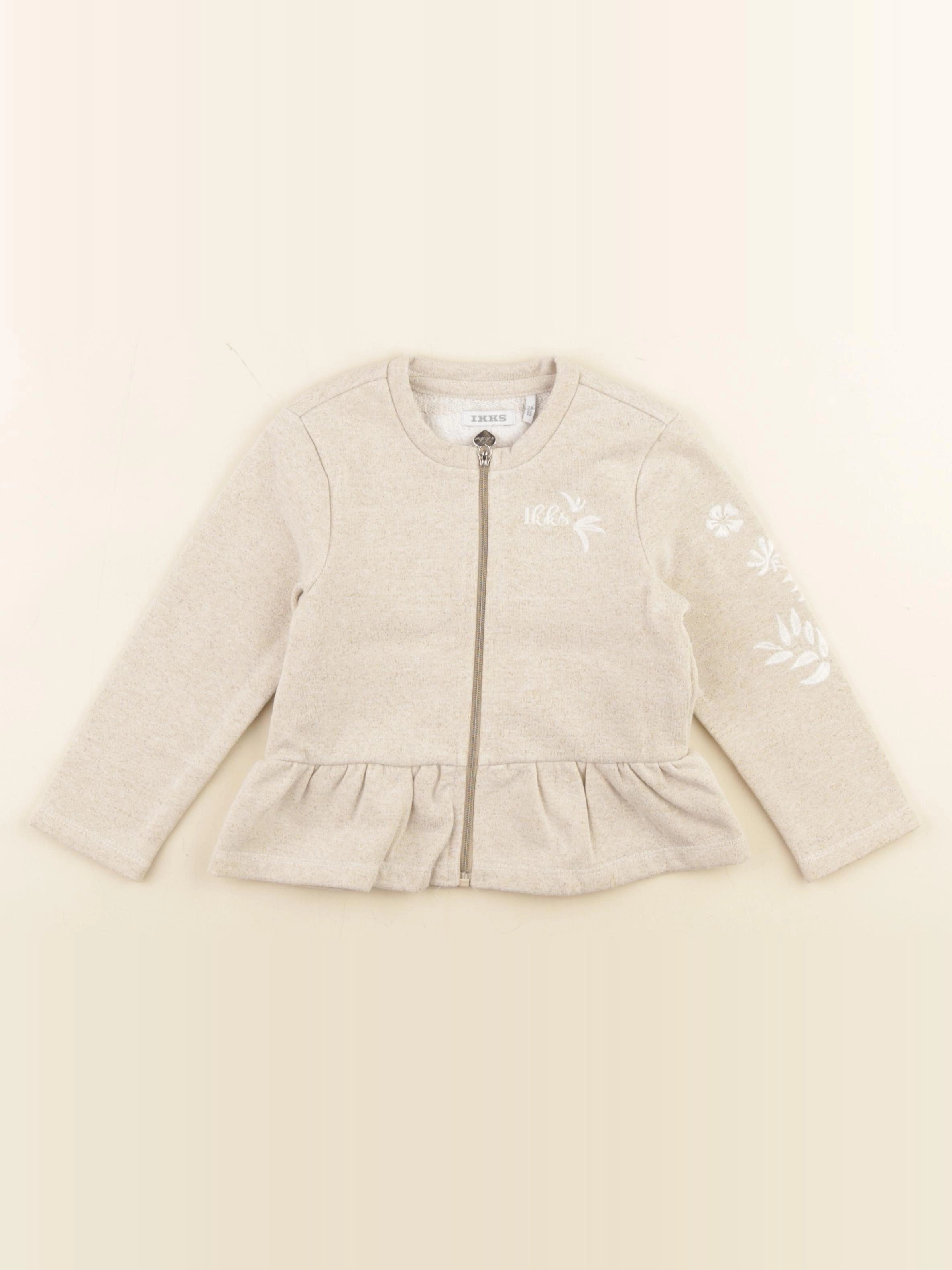 IKKS - gilet imprimé au dos beige, or - 2 ans