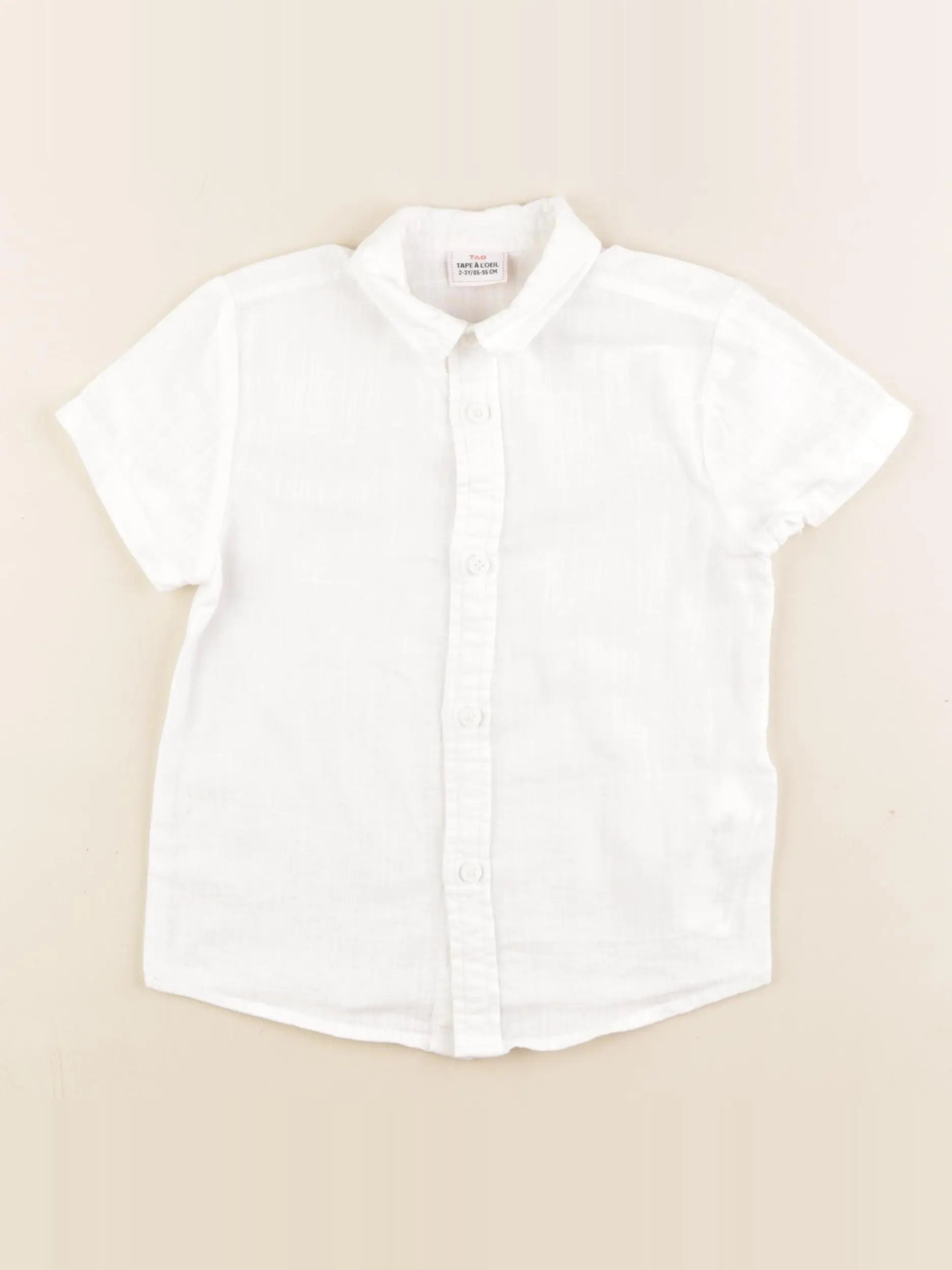 Tape à l'oeil - chemise blanc - 2/3 ans