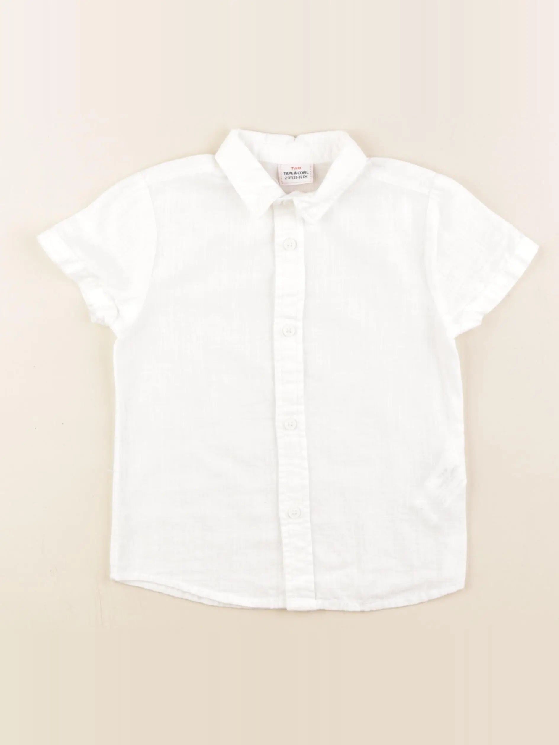 Tape à l'oeil - chemise blanc - 2/3 ans