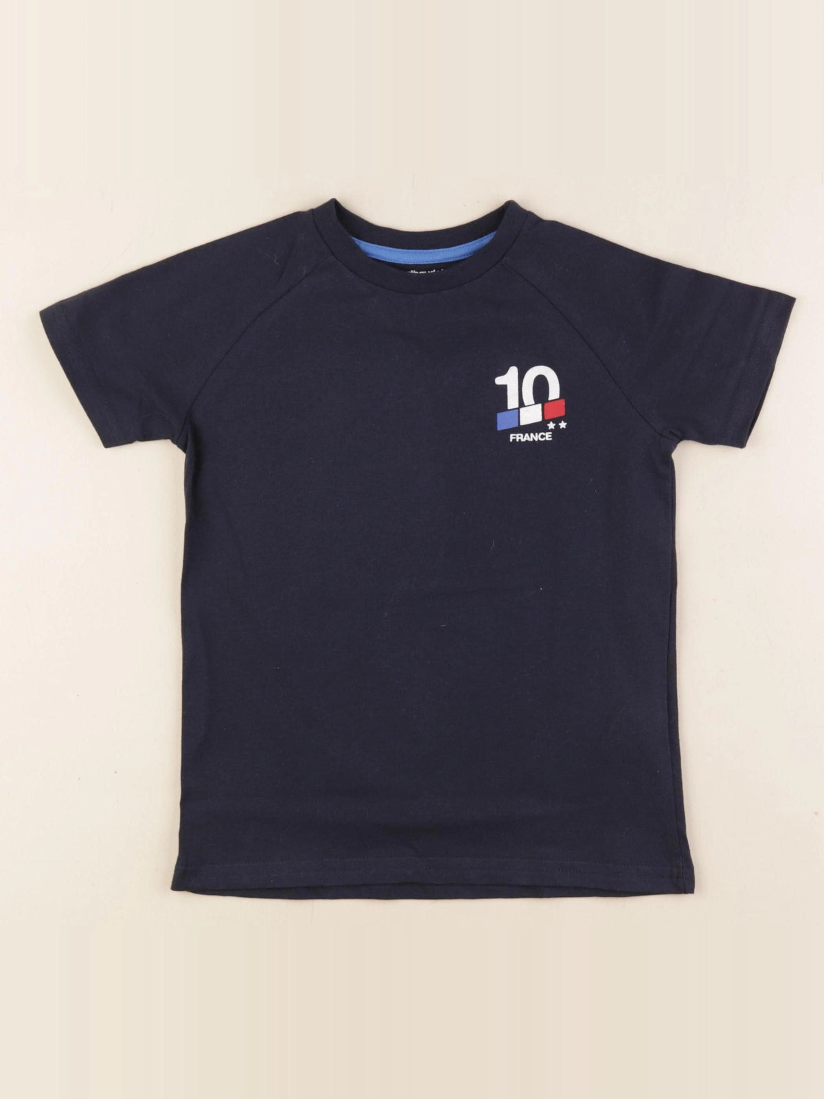 Vertbaudet - tee-shirt imprimé au dos bleu - 6 ans