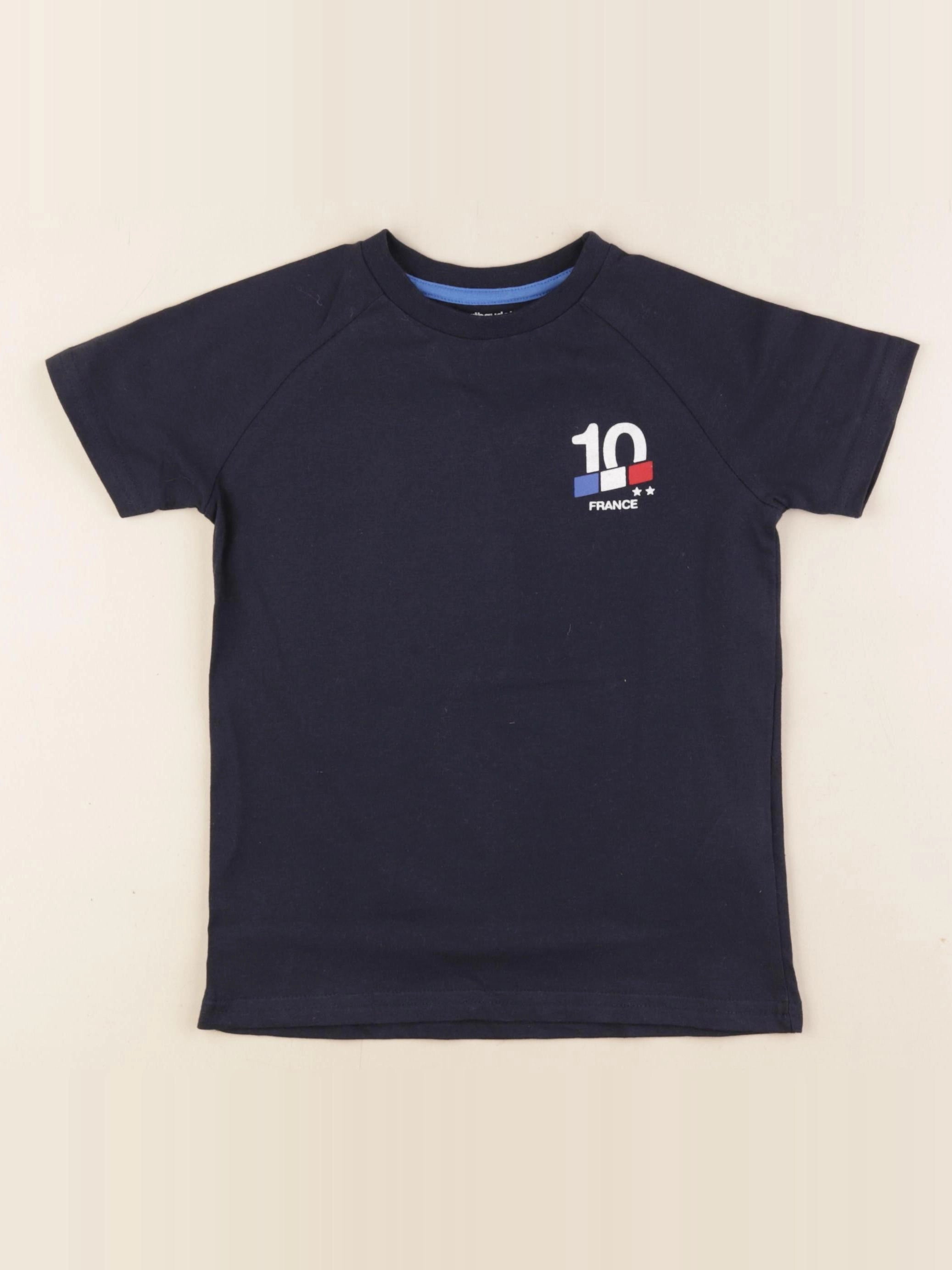 Vertbaudet - tee-shirt imprimé au dos bleu - 6 ans