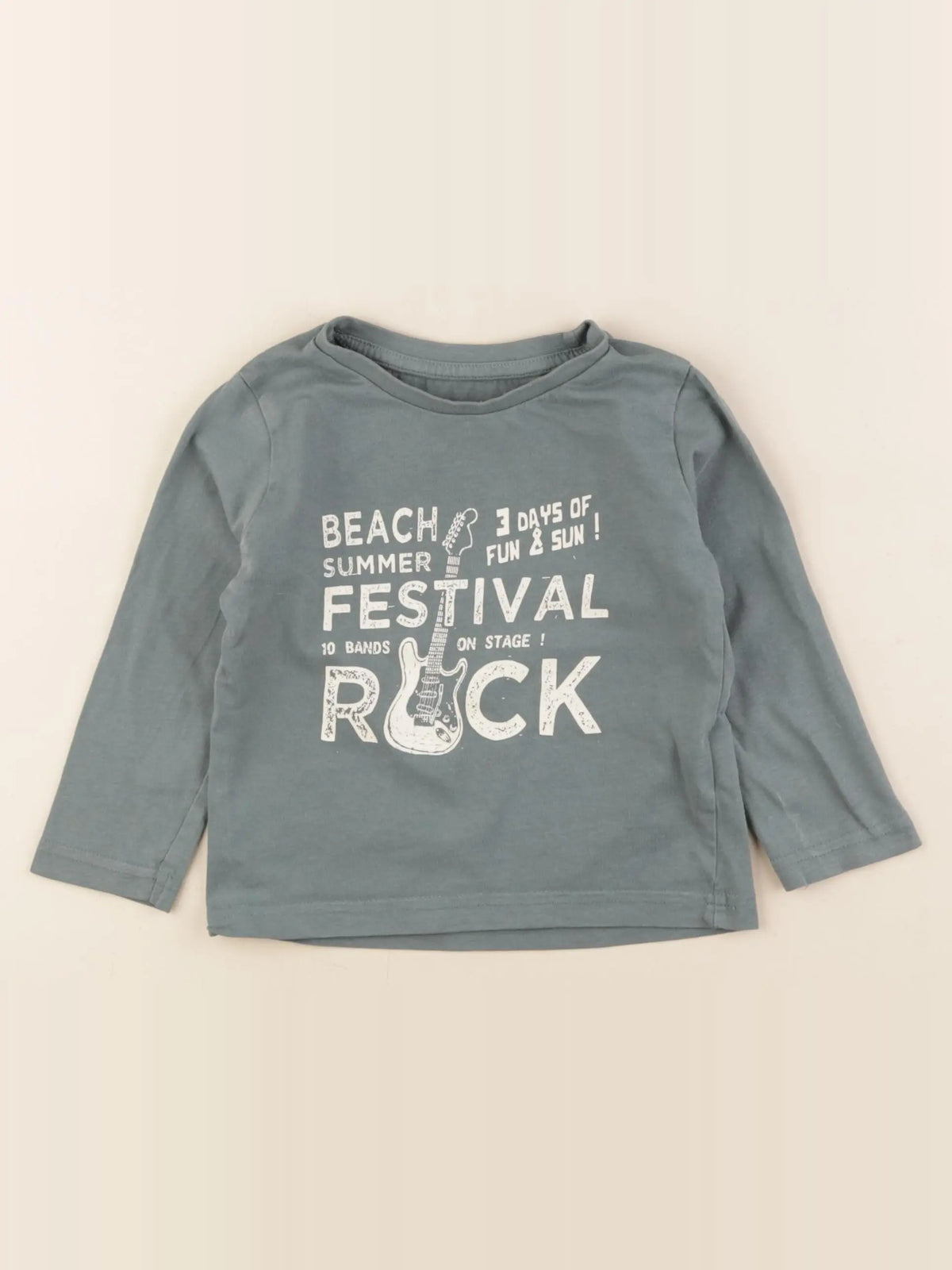 Vertbaudet - tee-shirt vert - 2 ans