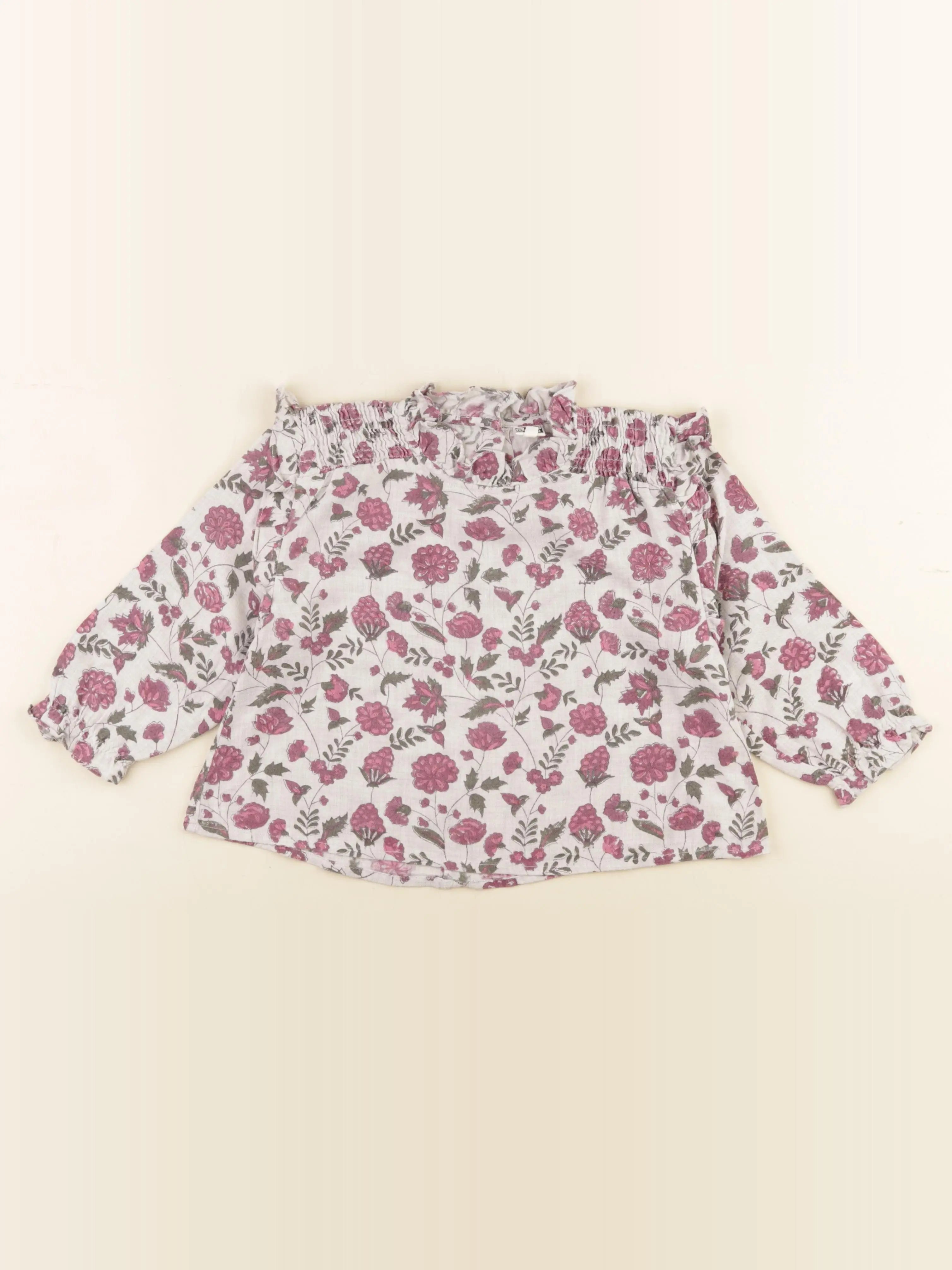 Bonton - blouse gris - 4 ans