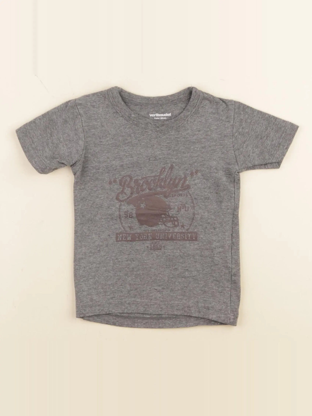 Vertbaudet - tee-shirt gris - 2 ans